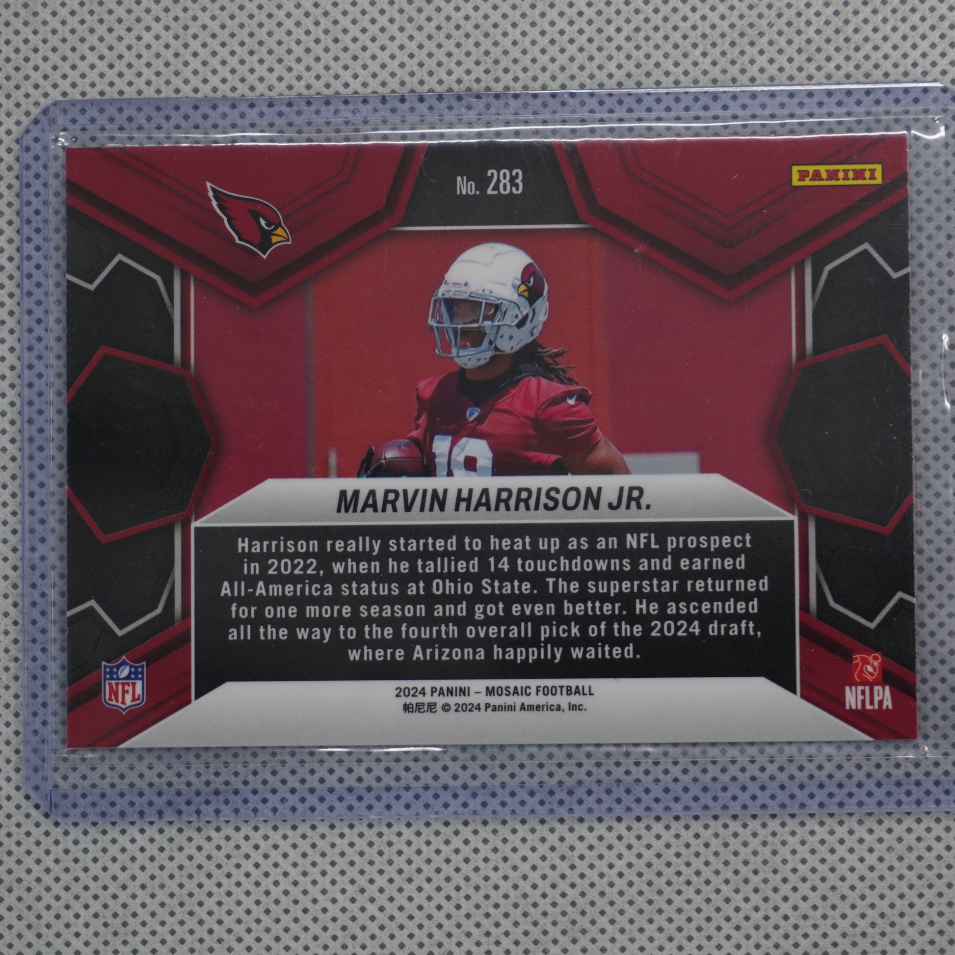 2024 Panini Mosaic #283 Marvin Harrison Jr. Arizona Cardinals