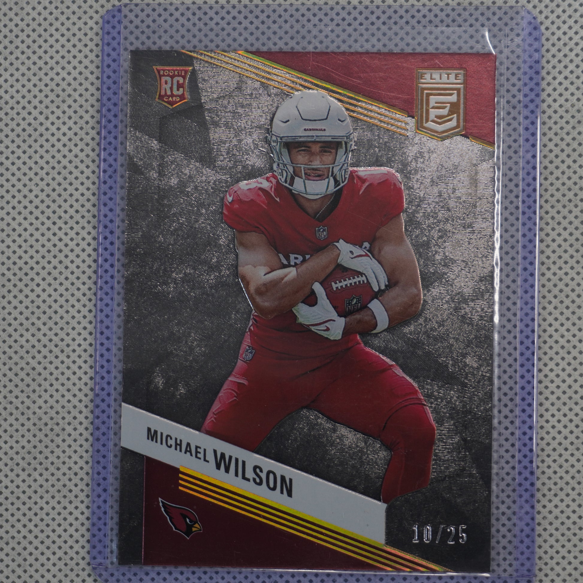 2023 Donruss Elite #170 Michael Wilson Black #/25 Arizona Cardinals SN,RC