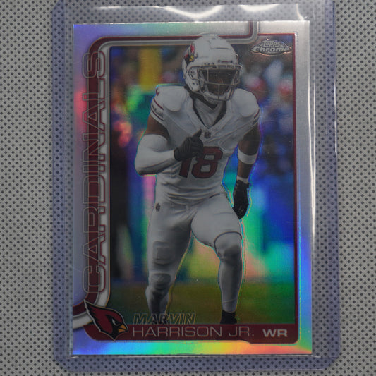 2025 Topps Chrome #1 Marvin Harrison Jr. Refractor Arizona Cardinals