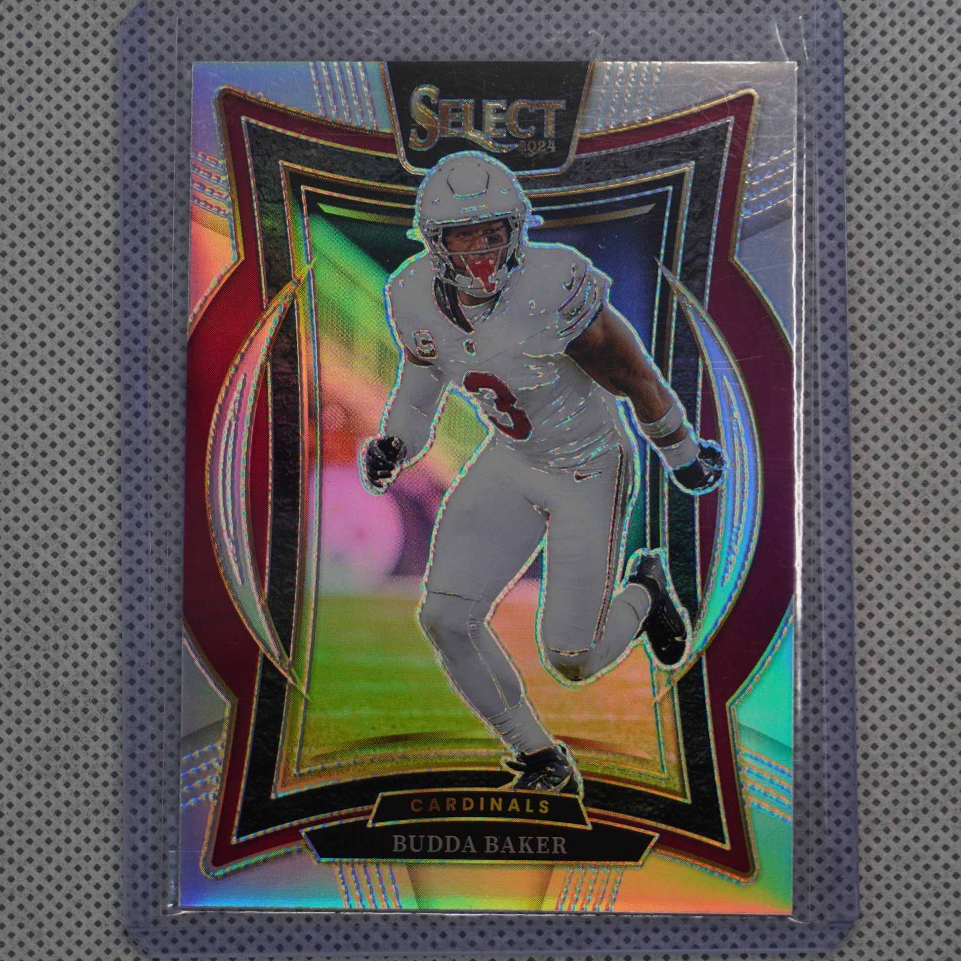 2024 Panini Select #14 Budda Baker White Prizm Shock #/199 Arizona Cardinals SN