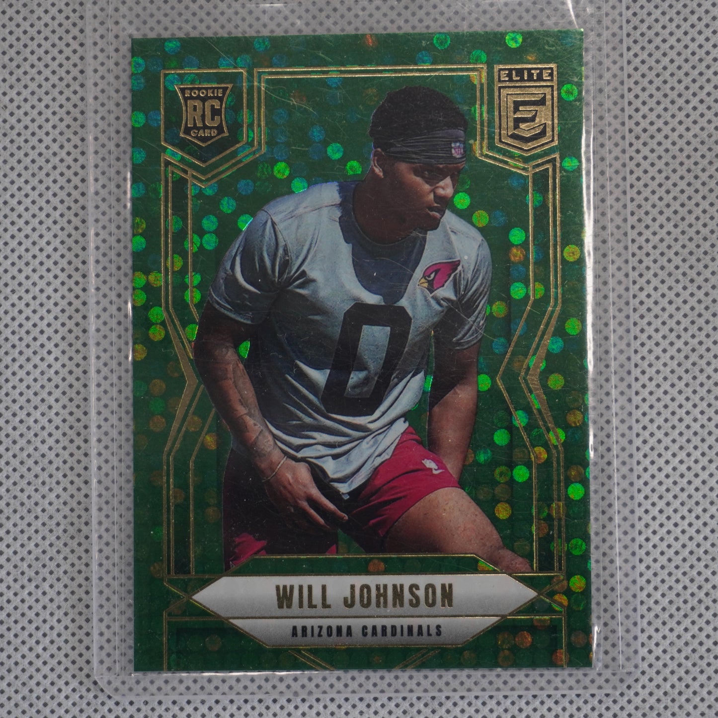2025 Donruss Elite #115 Will Johnson Green Disco Arizona Cardinals RC
