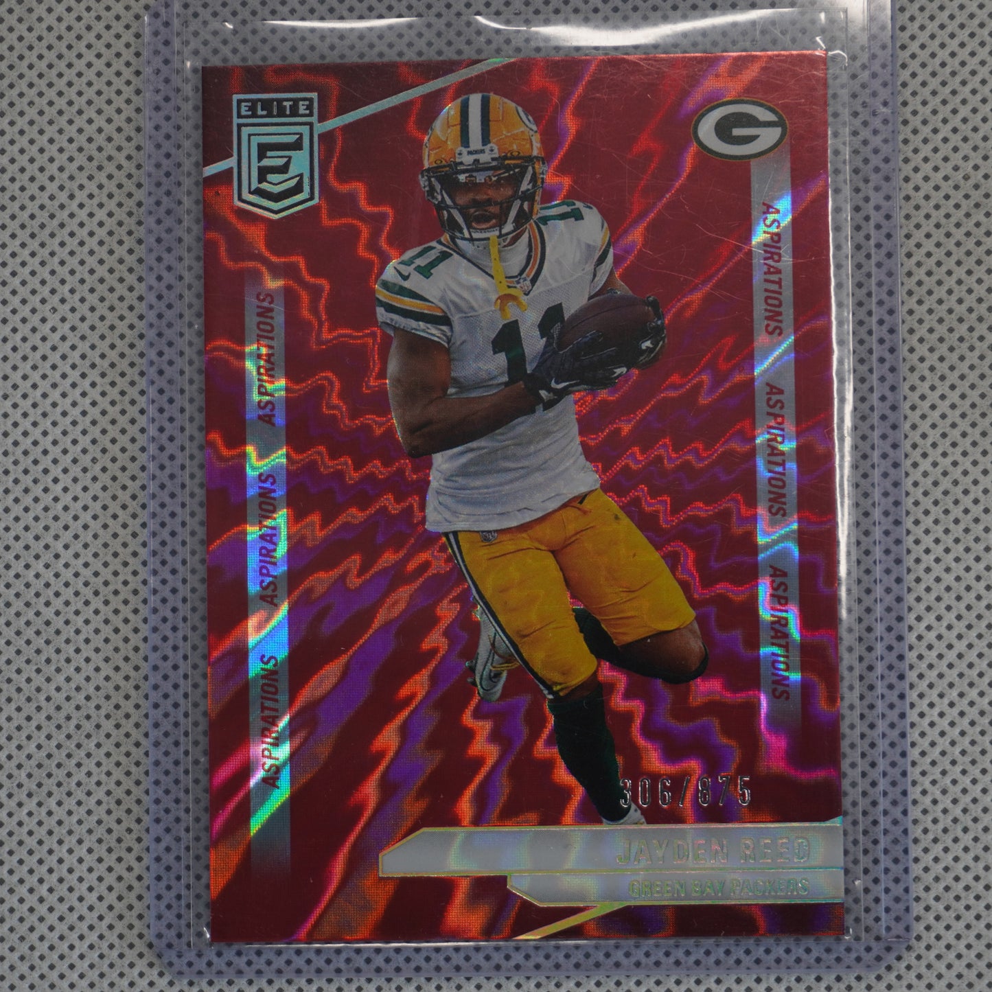 2024 Donruss Elite #21 Jayden Reed Aspirations Shimmer #/875 Green Bay Packers SN
