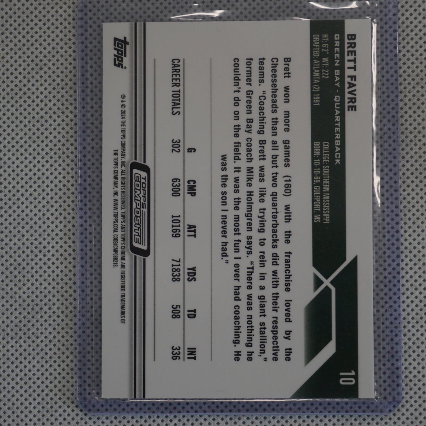2023 Topps Composite #10 Brett Favre Green Bay Packers