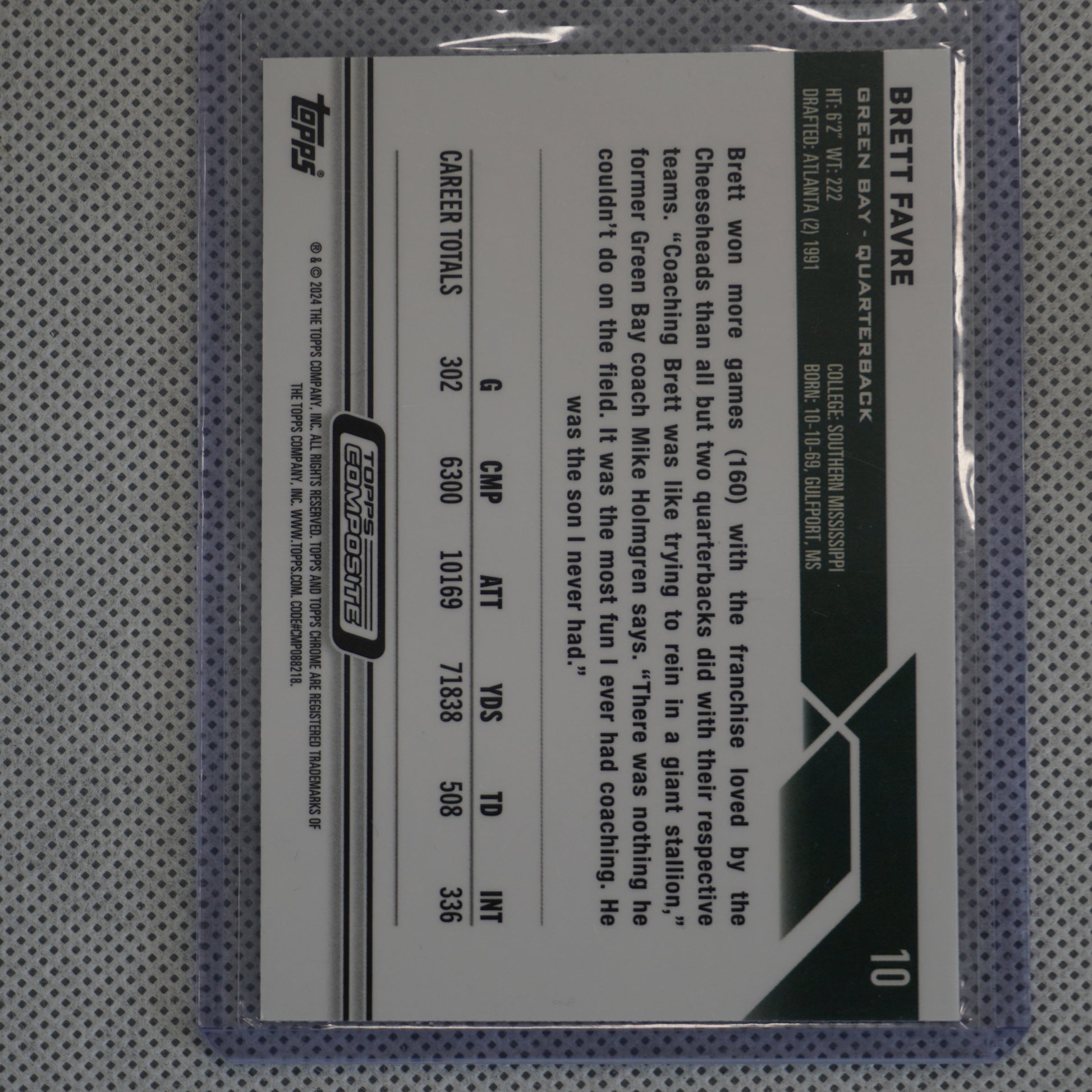2023 Topps Composite #10 Brett Favre Green Bay Packers