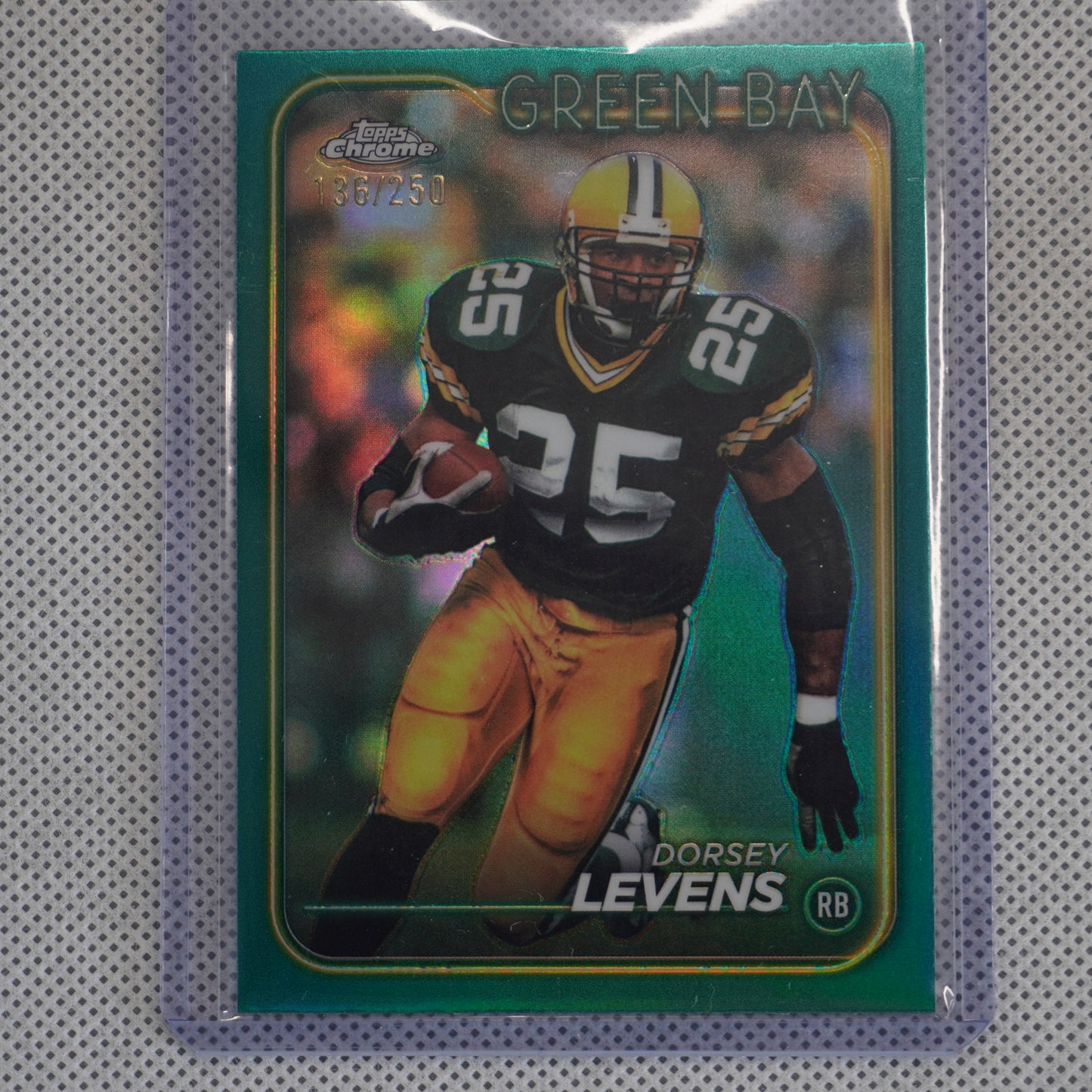 2024 Topps Chrome #78 Dorsey Levens Teal Refractor #/250 Green Bay Packers SN