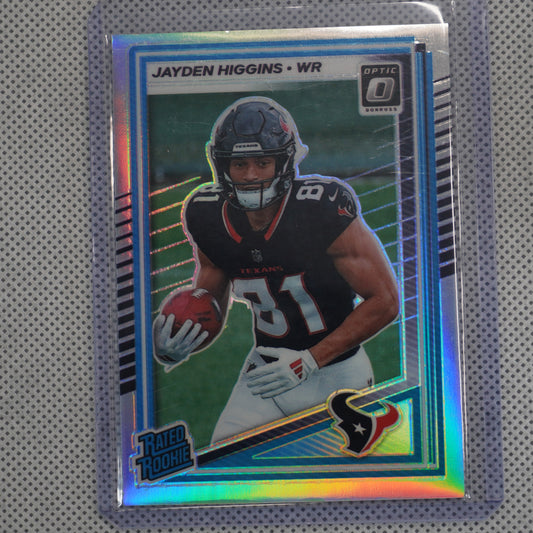 2025 Donruss Optic #225 Jayden Higgins Holo Houston Texans RC