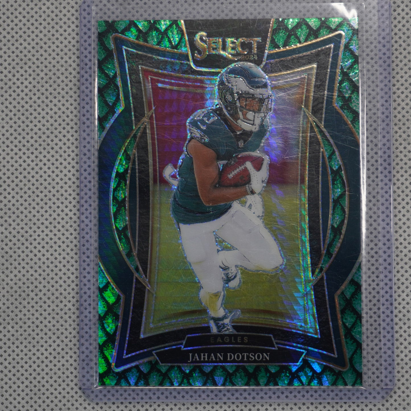 2024 Panini Select #63 Jahan Dotson Dragon Scale Prizm #/81 Philadelphia Eagles SN