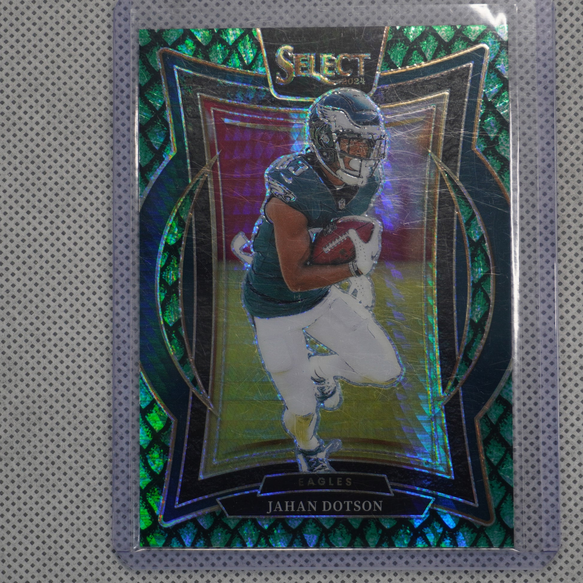 2024 Panini Select #63 Jahan Dotson Dragon Scale Prizm #/81 Philadelphia Eagles SN