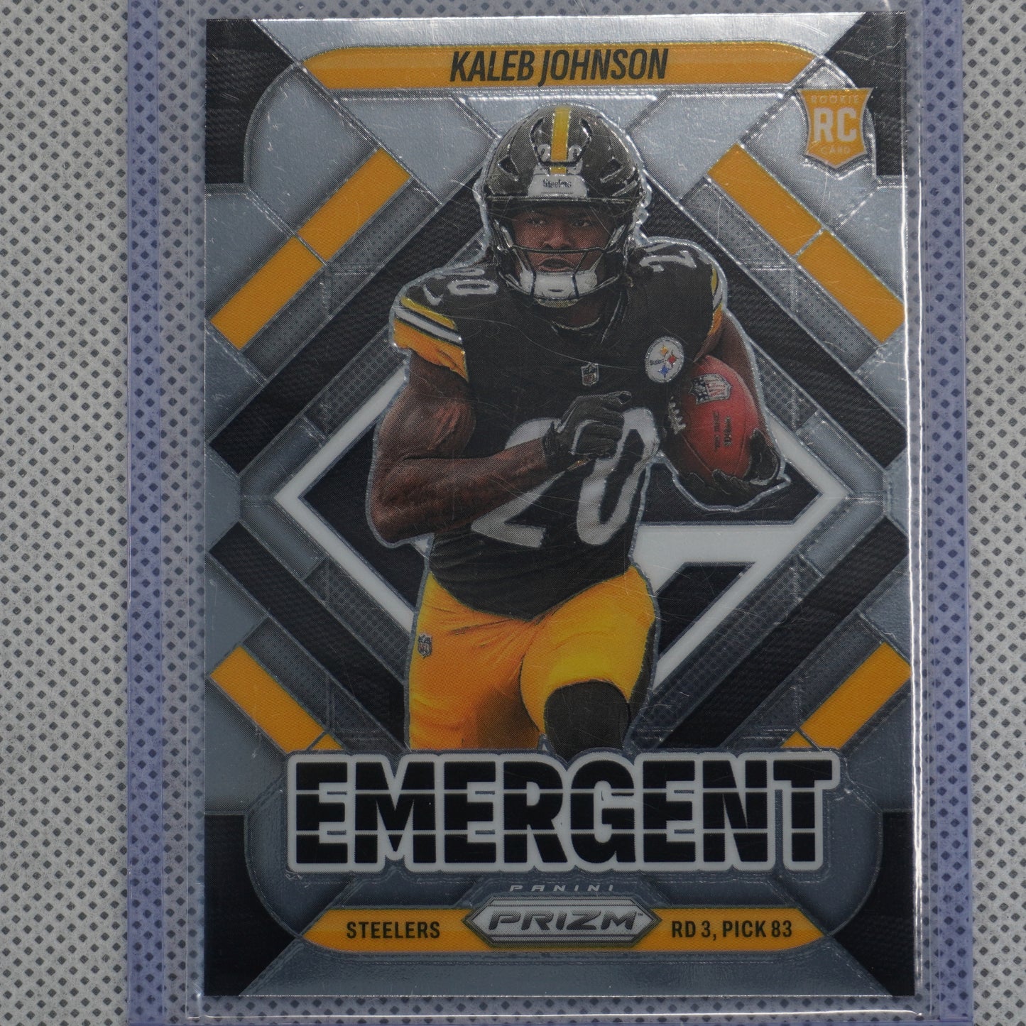 2025 Panini Prizm #5 Kaleb Johnson Emergent Pittsburgh Steelers