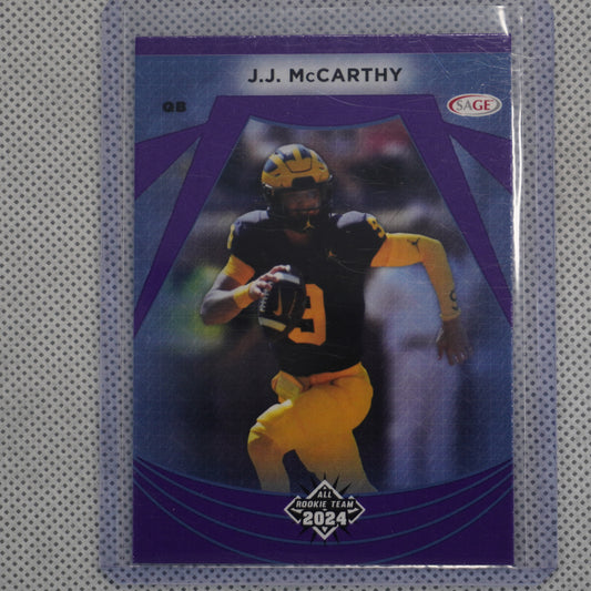 2024 SAGE HIT #111 J.J. McCarthy Purple Michigan Wolverines