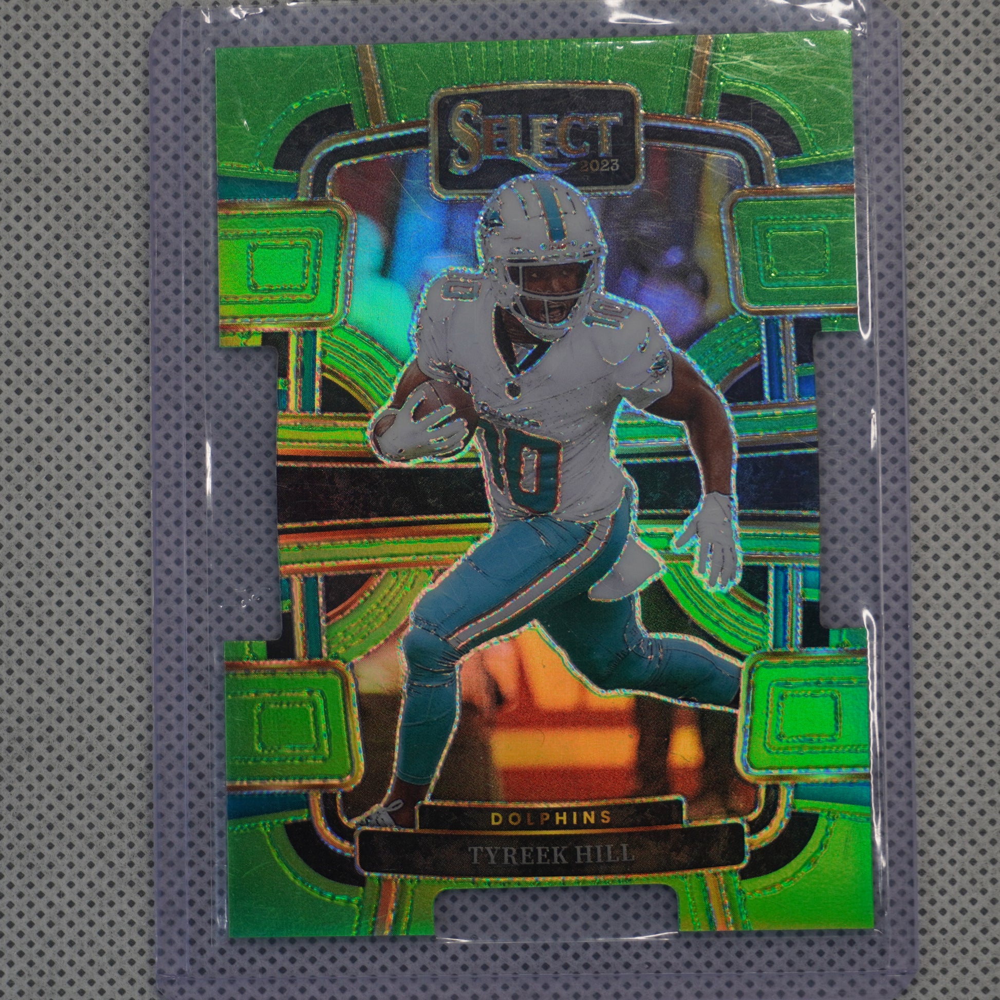 2023 Panini Select #62 Tyreek Hill Neon Green Prizms Die Cuts #/599 Miami Dolphins SN
