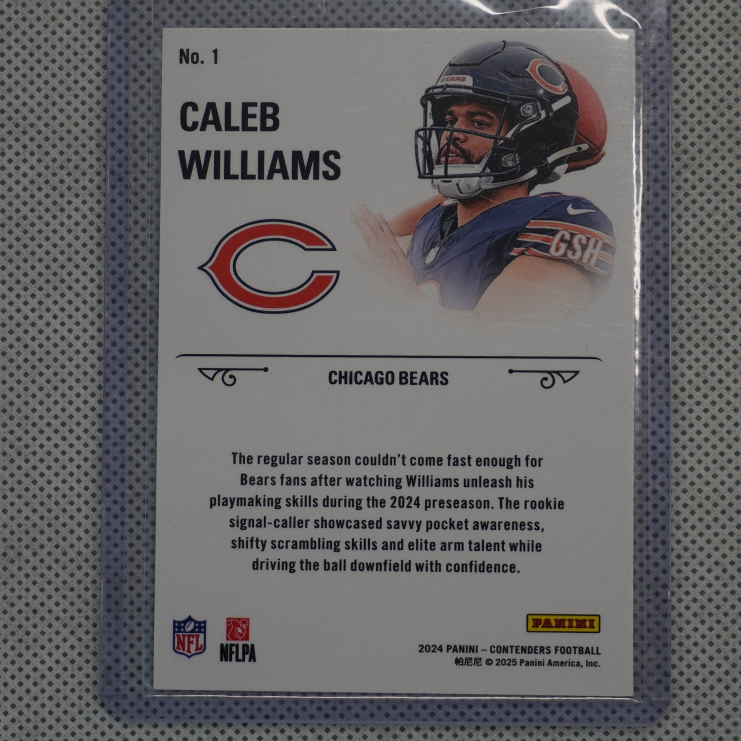 2024 Panini Contenders #1 Caleb Williams Rookie Stallions Chicago Bears