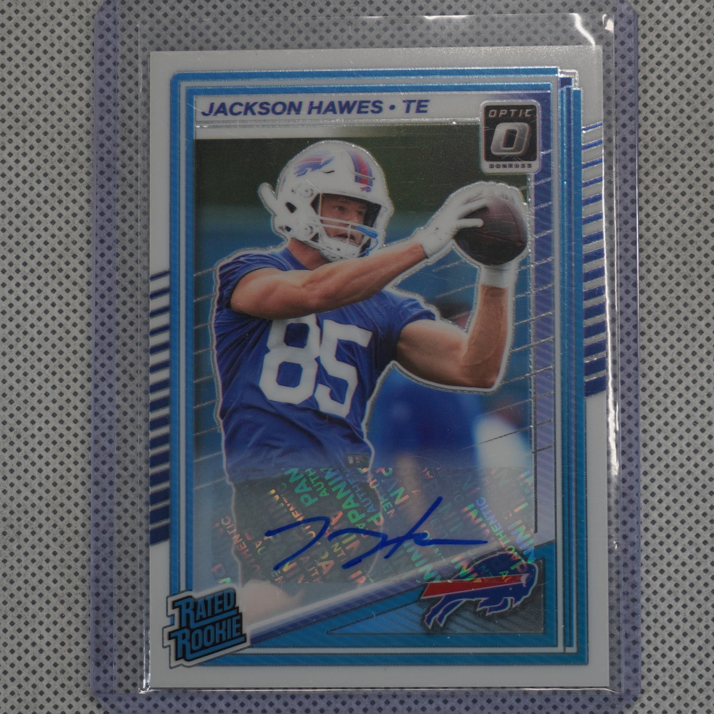 2025 Donruss Optic #224 Jackson Hawes Rated Rookies Autographs #/350 Buffalo Bills SN,RC,AU