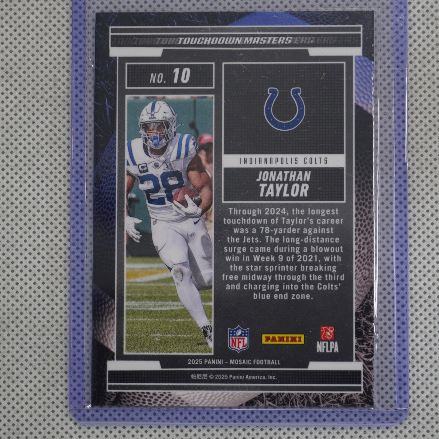 2025 Panini Mosaic #10 Jonathan Taylor Touchdown Masters Mosaic Indianapolis Colts