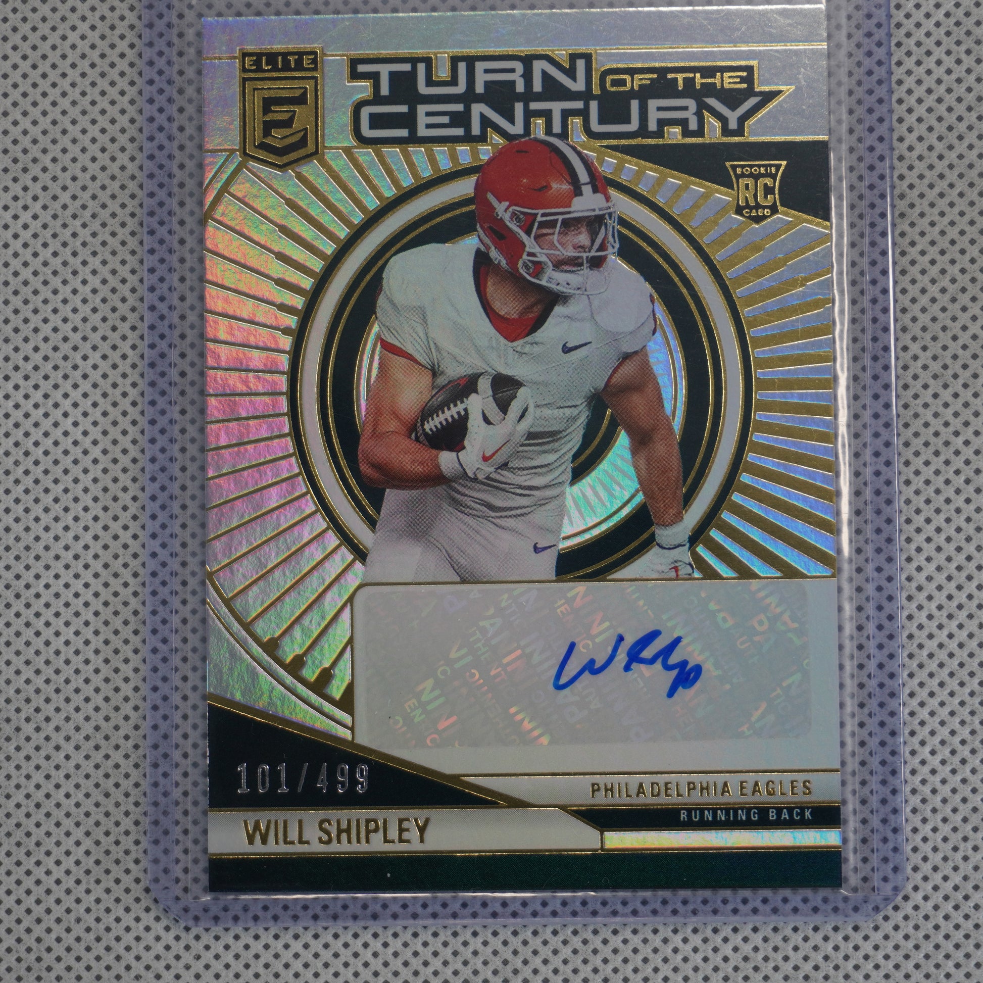 2024 Donruss Elite #TCA-WSH Will Shipley Turn of the Century Autographs #/499 Philadelphia Eagles SN,AU