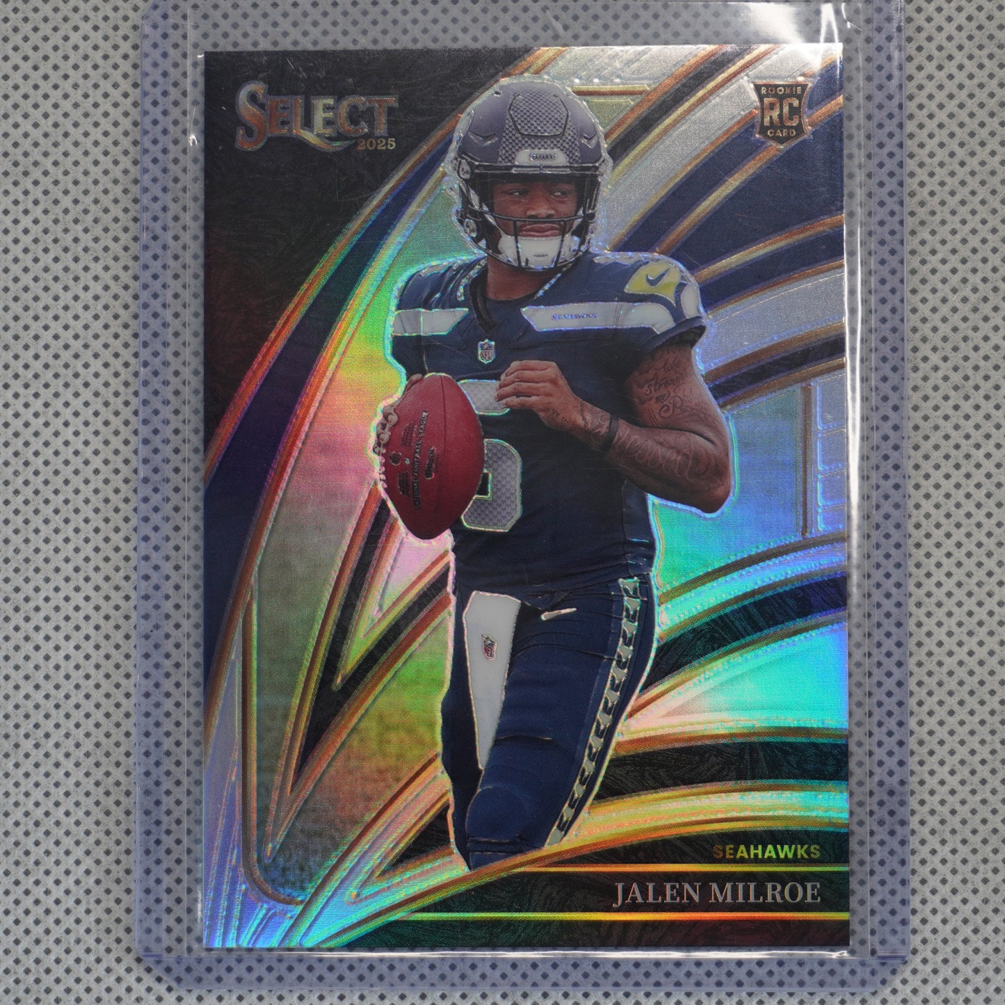 2025 Panini Select #214 Jalen Milroe Silver Prizm Seattle Seahawks