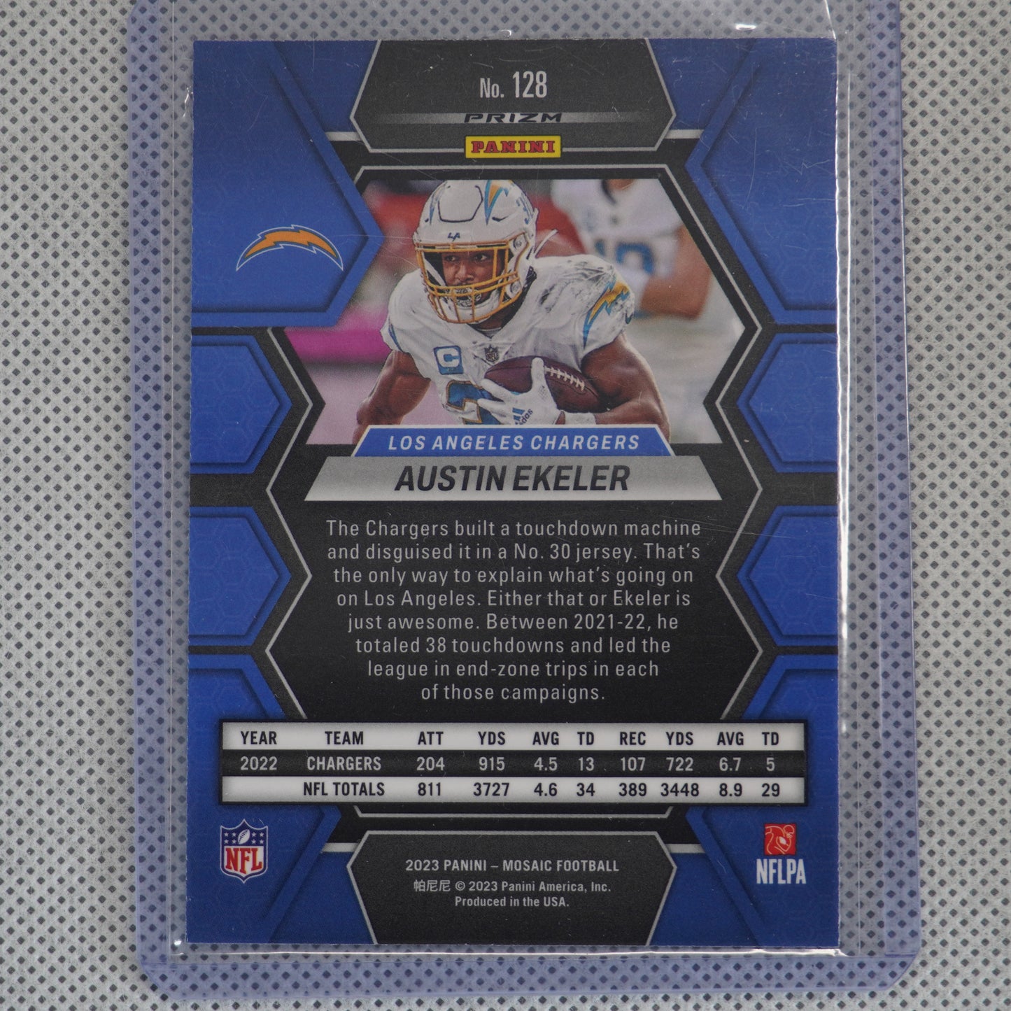 2023 Panini Mosaic #128 Austin Ekeler Mosaic Los Angeles Chargers