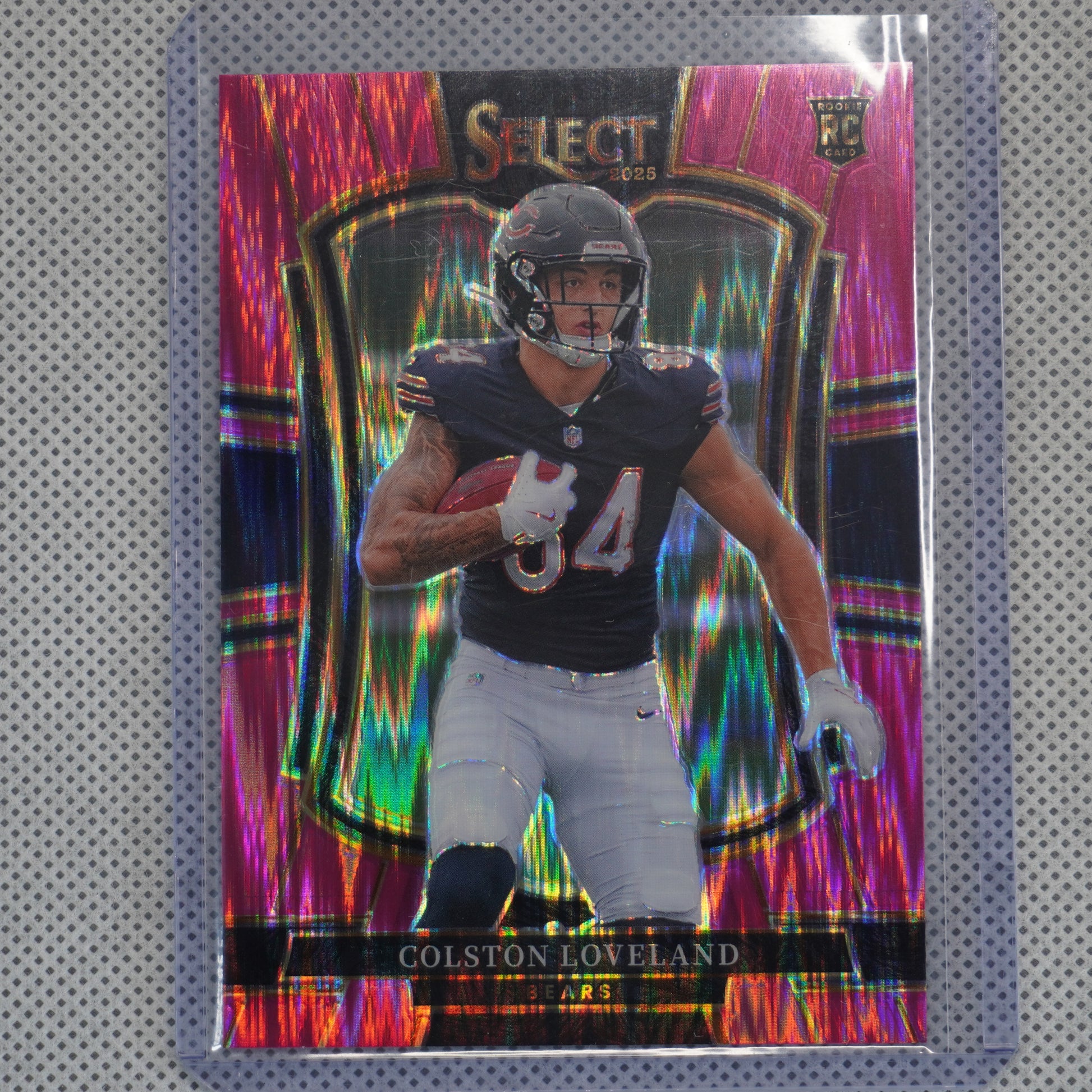2025 Panini Select #172 Colston Loveland Pink Prizm Shock Chicago Bears RC