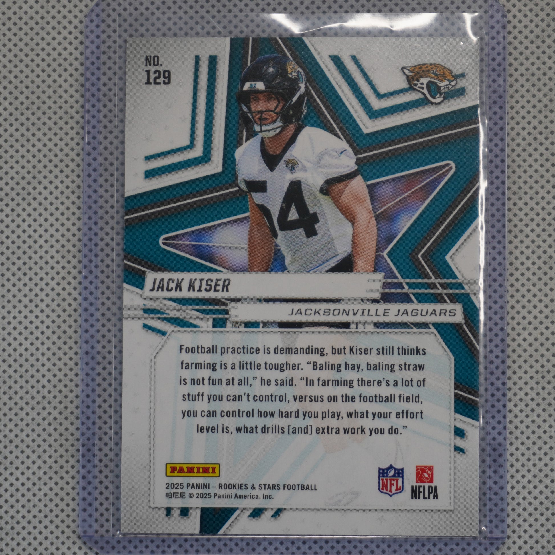 2025 Panini Rookies & Stars #129 Jack Kiser Purple #/999 Jacksonville Jaguars SN,RC