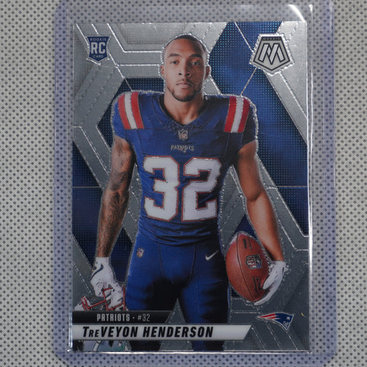 2025 Panini Mosaic #278 TreVeyon Henderson Mosaic Vari New England Patriots RC