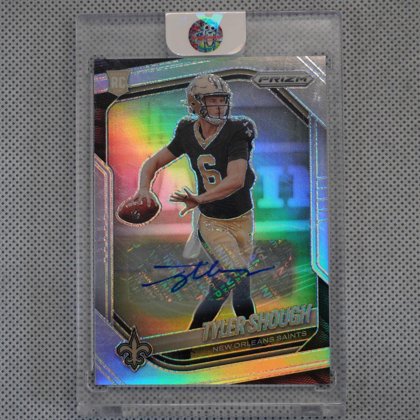 2025 Panini Prizm #327 Tyler Shough Prizm Autographs Silver New Orleans Saints AU