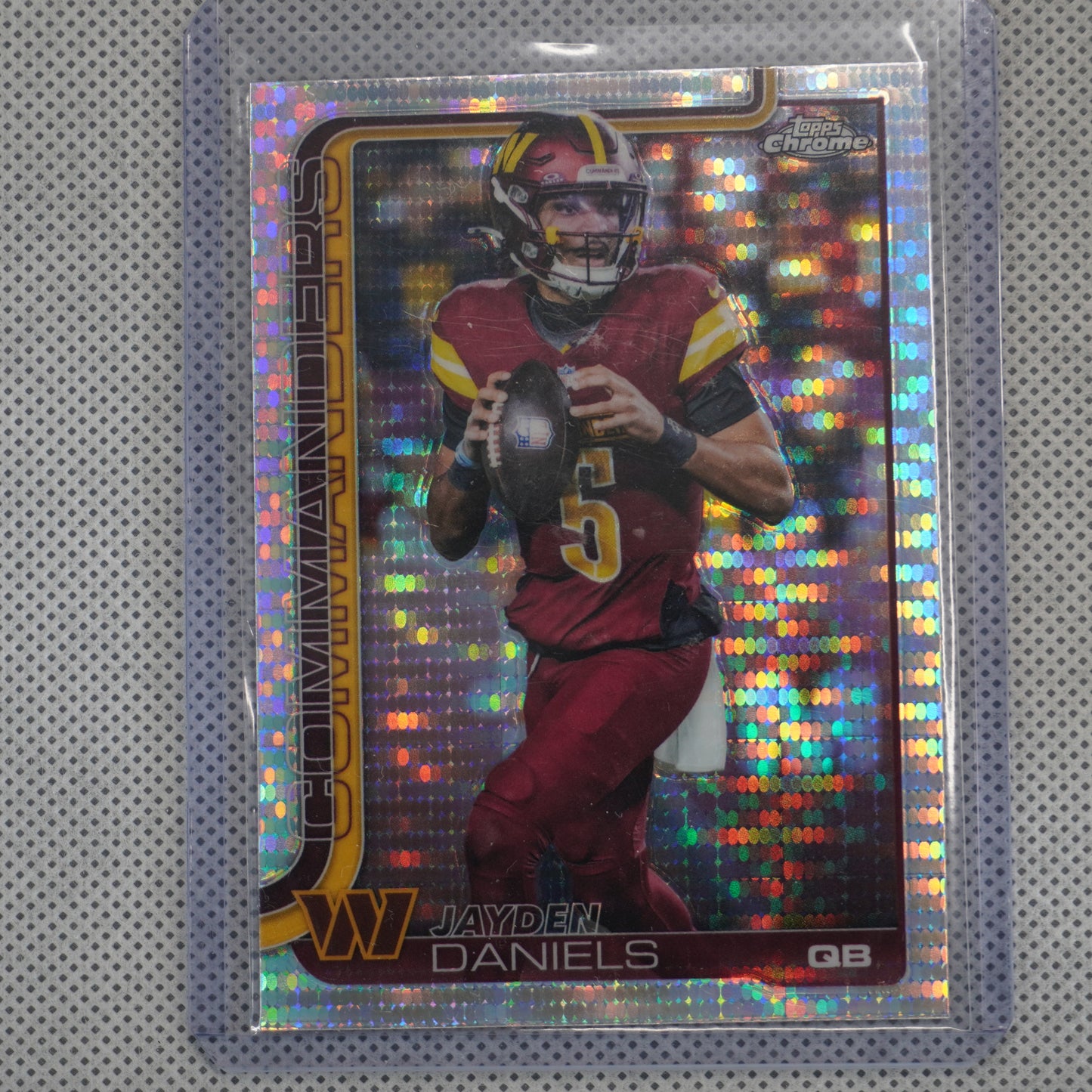 2025 Topps Chrome #295 Jayden Daniels Pulsar Refractor Washington Commanders