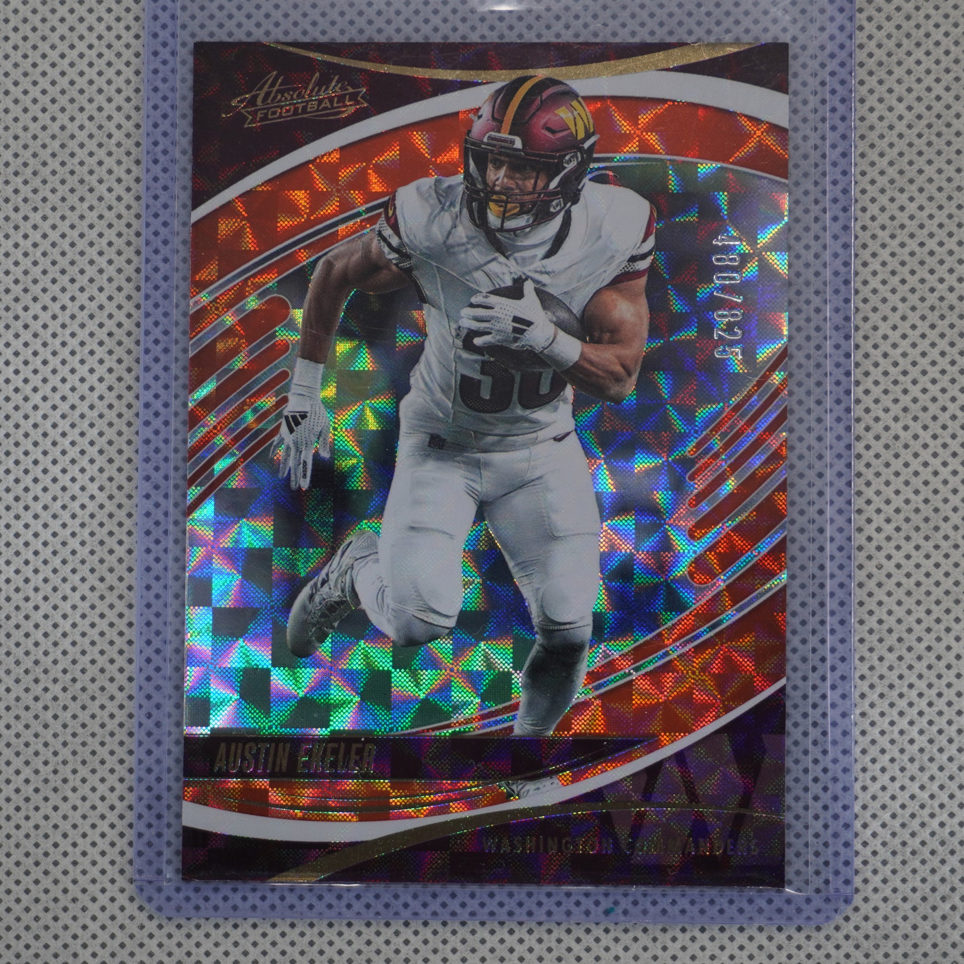 2025 Panini Absolute #95 Austin Ekeler Orange Mosaic #/825 Washington Commanders SN