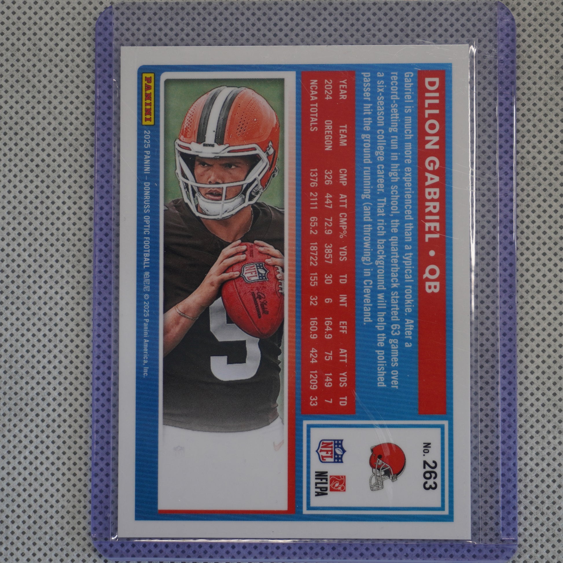 2025 Donruss Optic #263 Dillon Gabriel Cleveland Browns RC