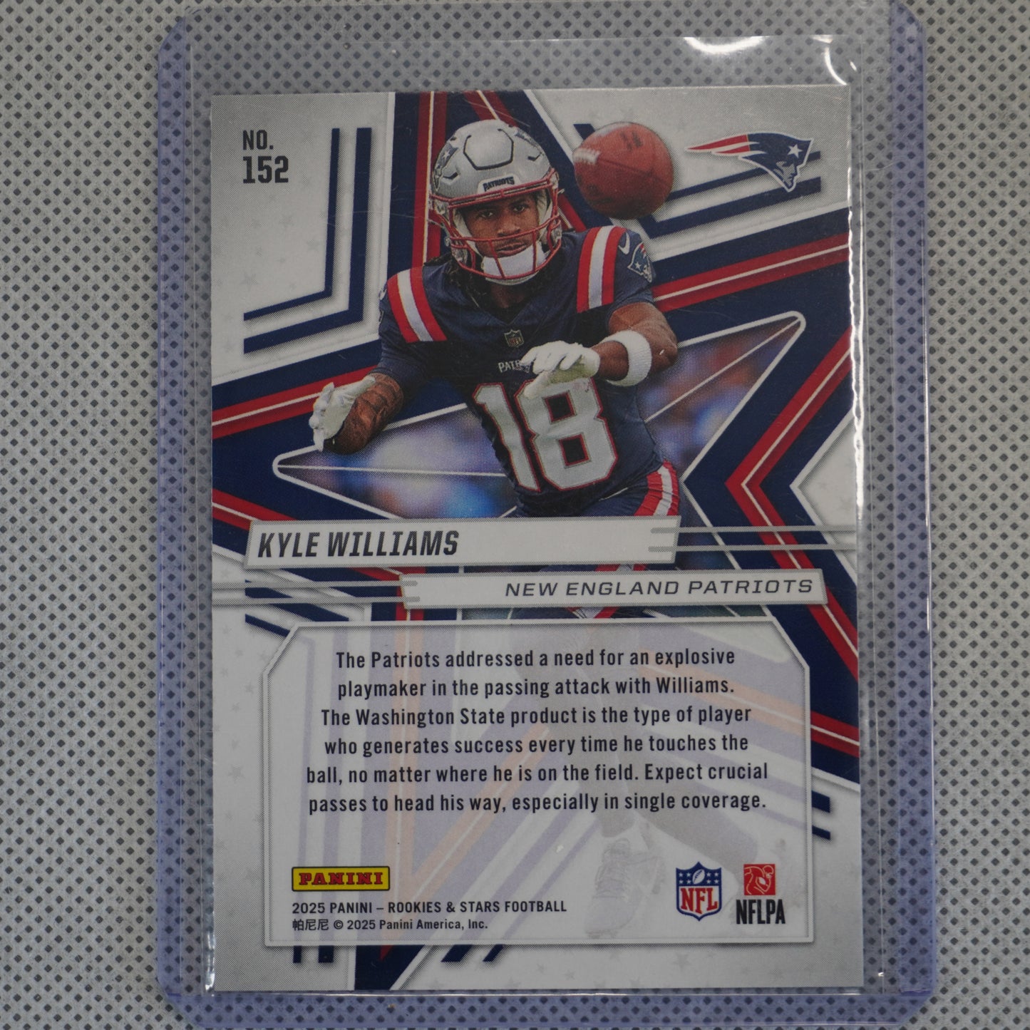 2025 Panini Rookies & Stars #152 Kyle Williams New England Patriots RC