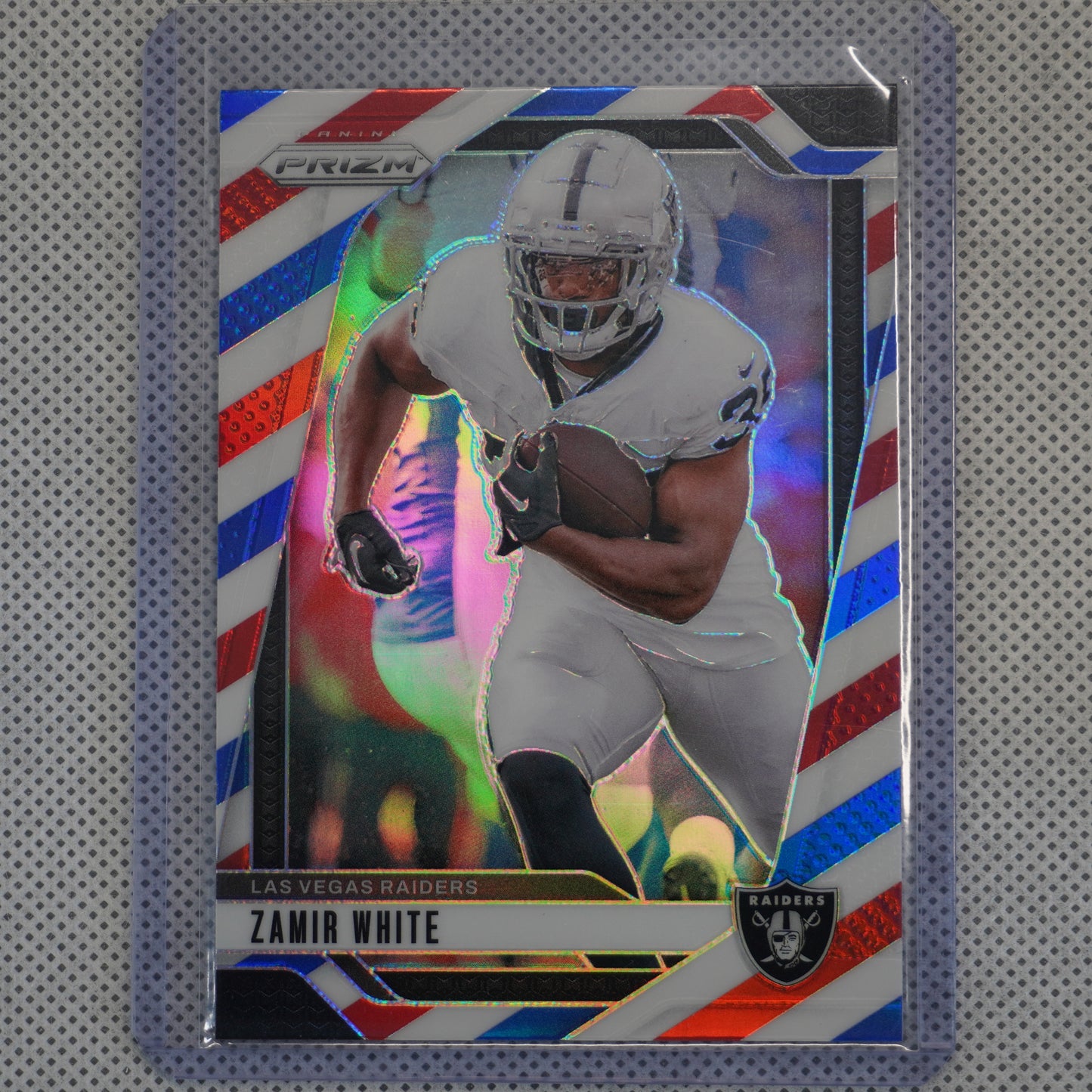 2024 Panini Prizm #149 Zamir White Red White and Blue Las Vegas Raiders