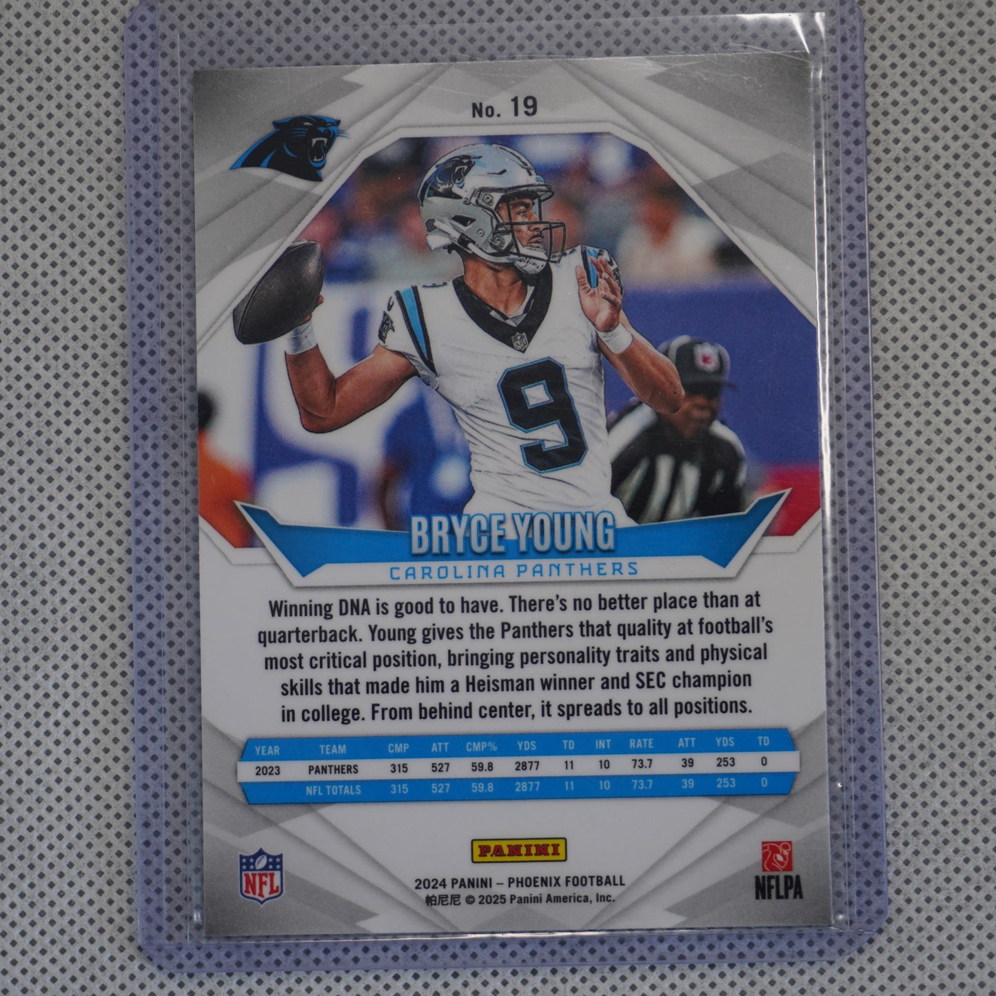 2024 Panini Phoenix #19 Bryce Young Lazer Carolina Panthers