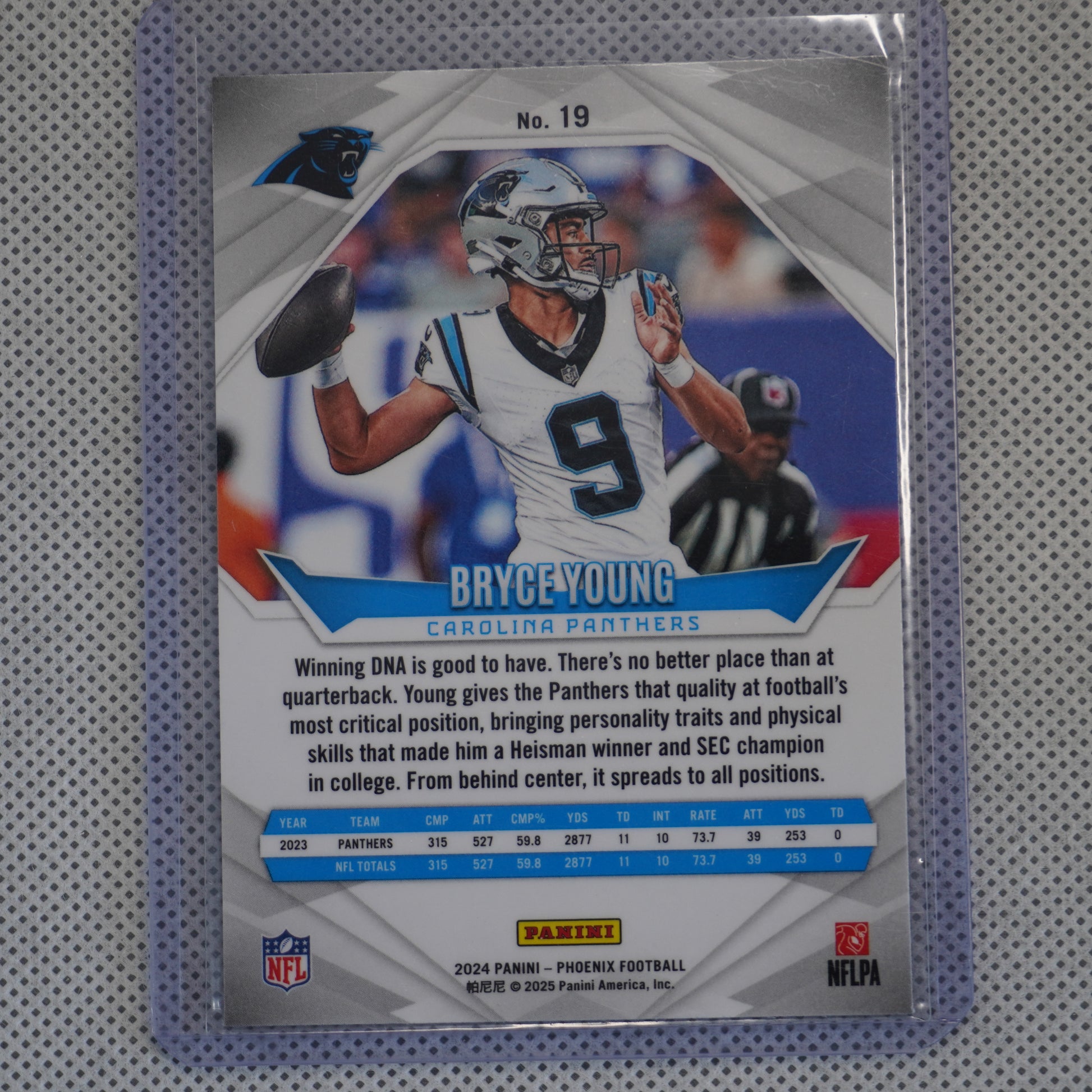 2024 Panini Phoenix #19 Bryce Young Lazer Carolina Panthers