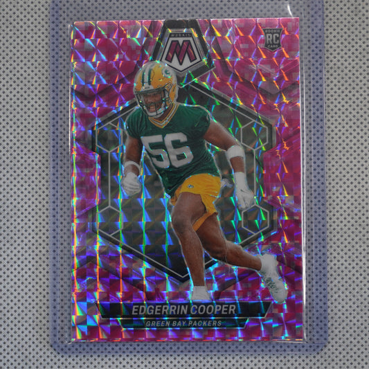 2024 Panini Mosaic #344 Edgerrin Cooper Mosaic Camo Pink Green Bay Packers