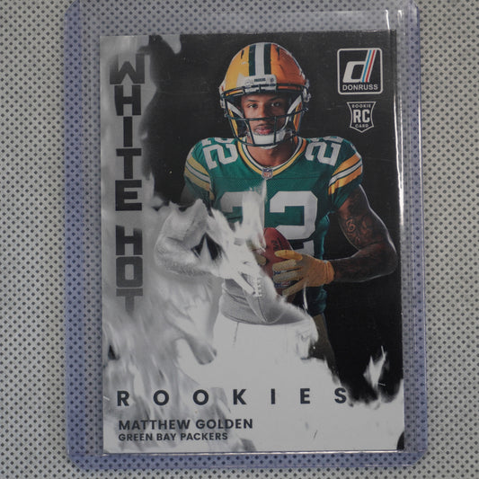 2025 Donruss #WHR-MTG Matthew Golden White Hot Rookies Green Bay Packers