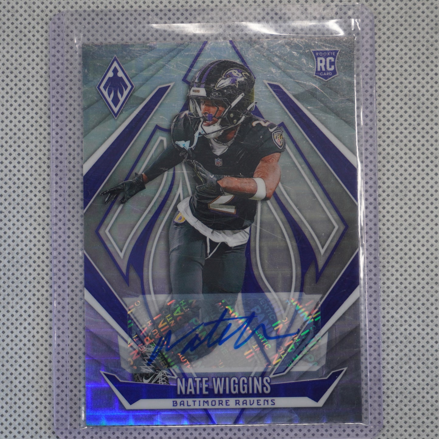 2024 Panini Phoenix #231 Nate Wiggins Pandora Auto Baltimore Ravens RC,AU