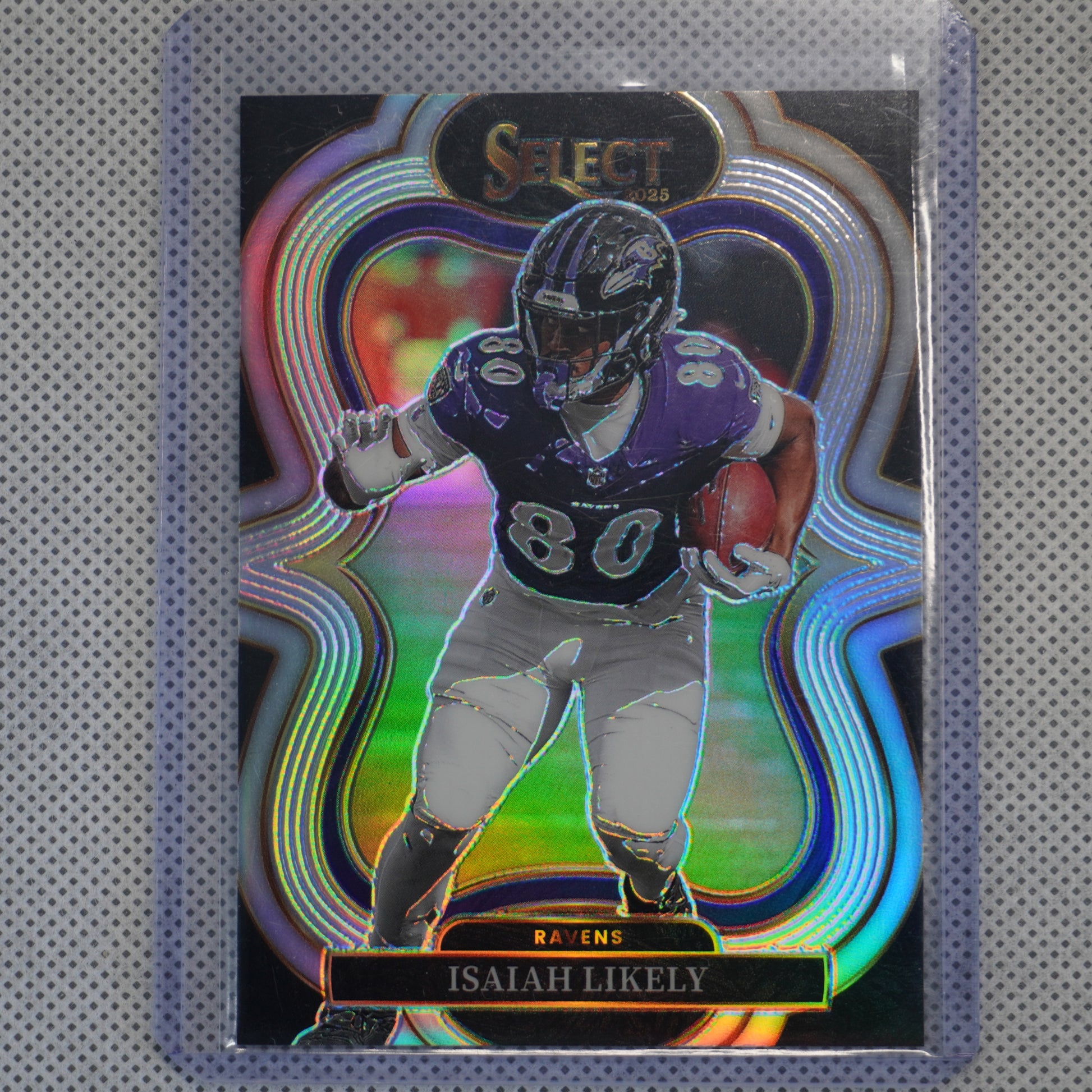 2025 Panini Select #361 Isaiah Likely Silver Prizm Baltimore Ravens