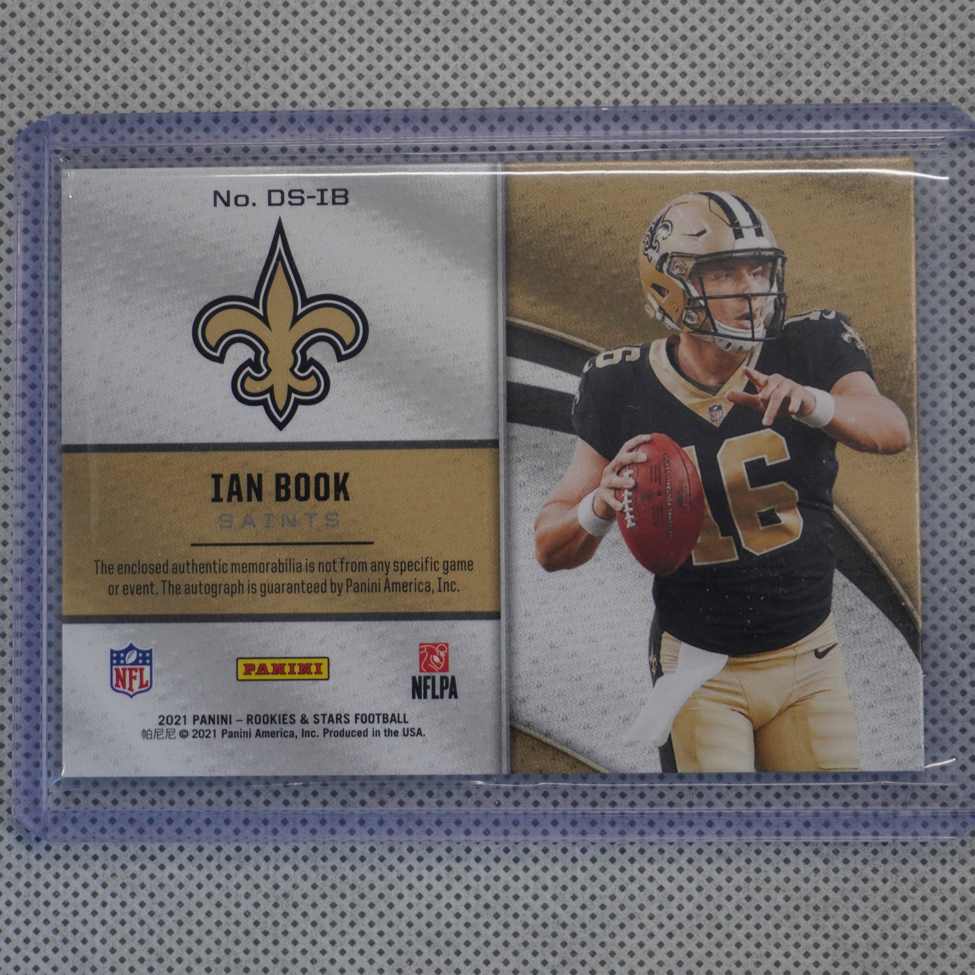 2021 Panini Rookies & Stars #DS-IB Ian Book Dress for Success #/99 New Orleans Saints SN,MEM,AU