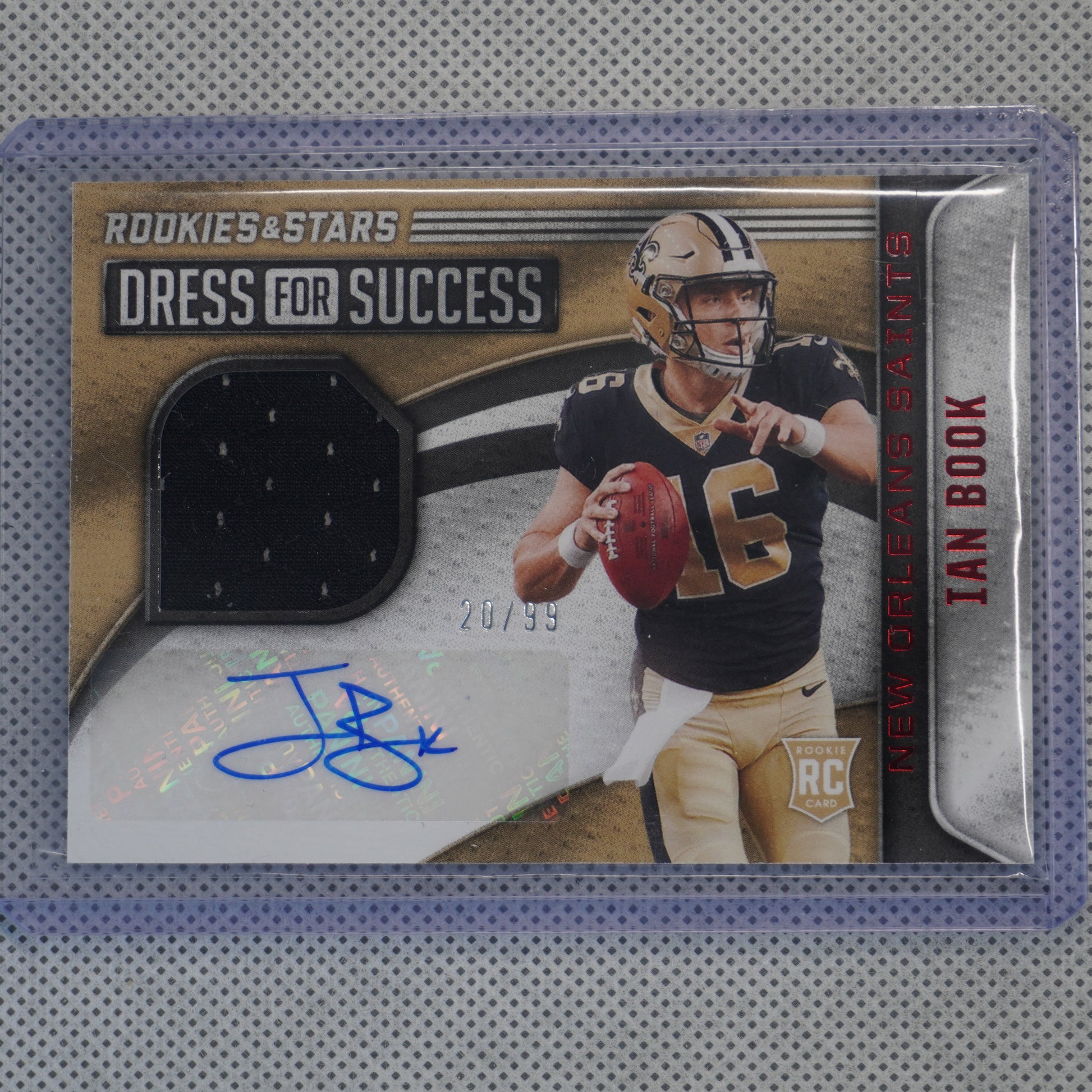 2021 Panini Rookies & Stars #DS-IB Ian Book Dress for Success #/99 New Orleans Saints SN,MEM,AU