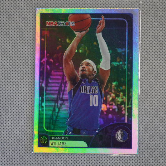 2025-26 Hoops #15 Brandon Williams Rainbow Dallas Mavericks