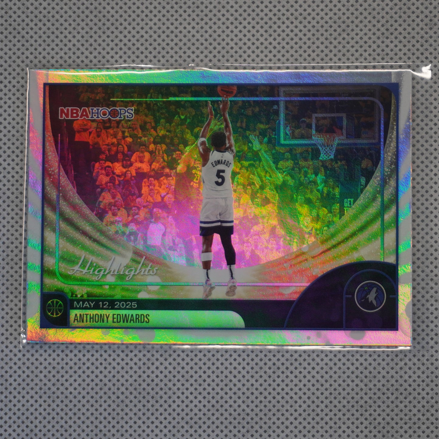 2025-26 Hoops #270 Anthony Edwards Rainbow Minnesota Timberwolves