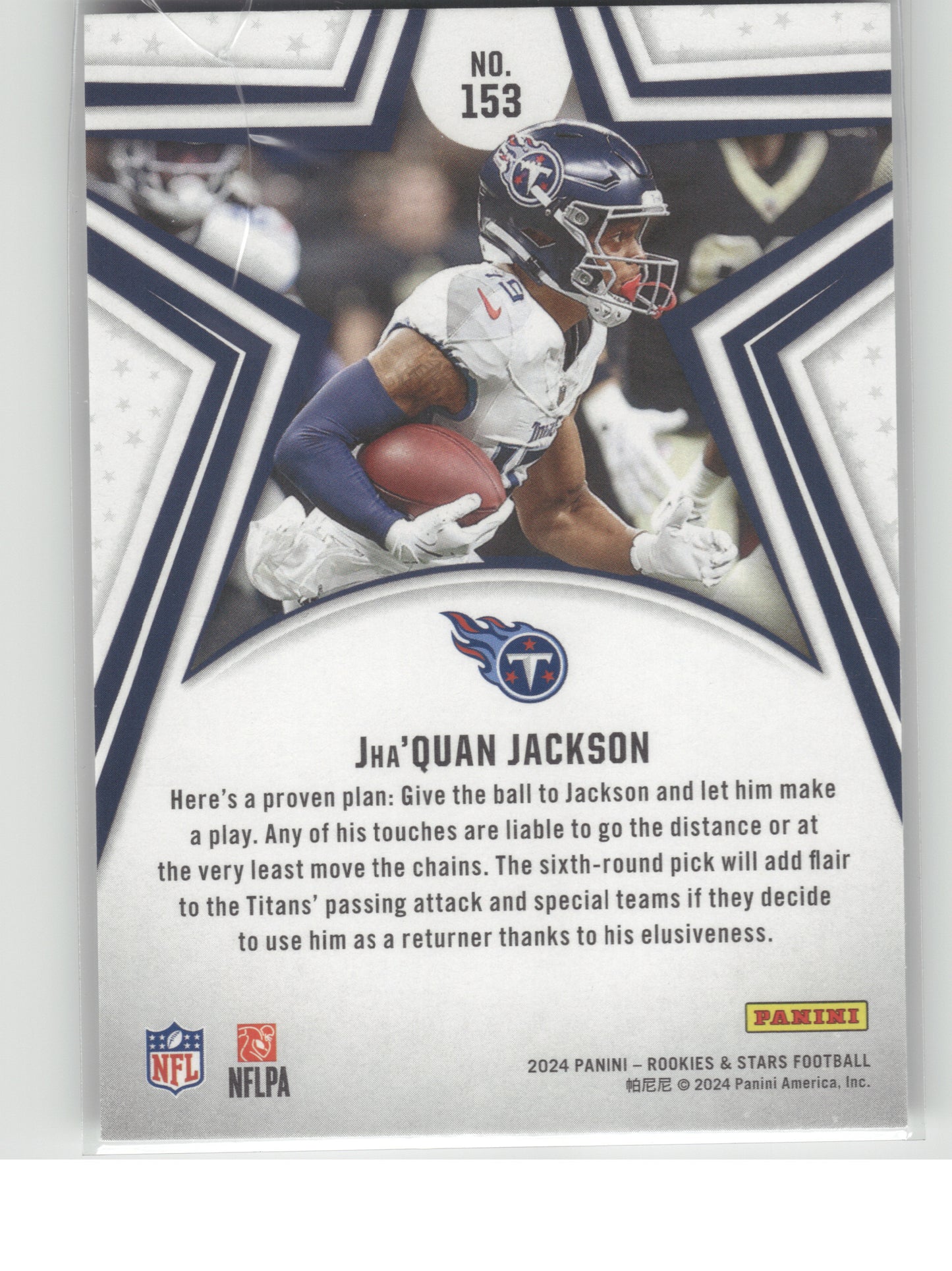 2024 Panini Rookies & Stars #153 Jha'Quan Jackson Tennessee Titans RC