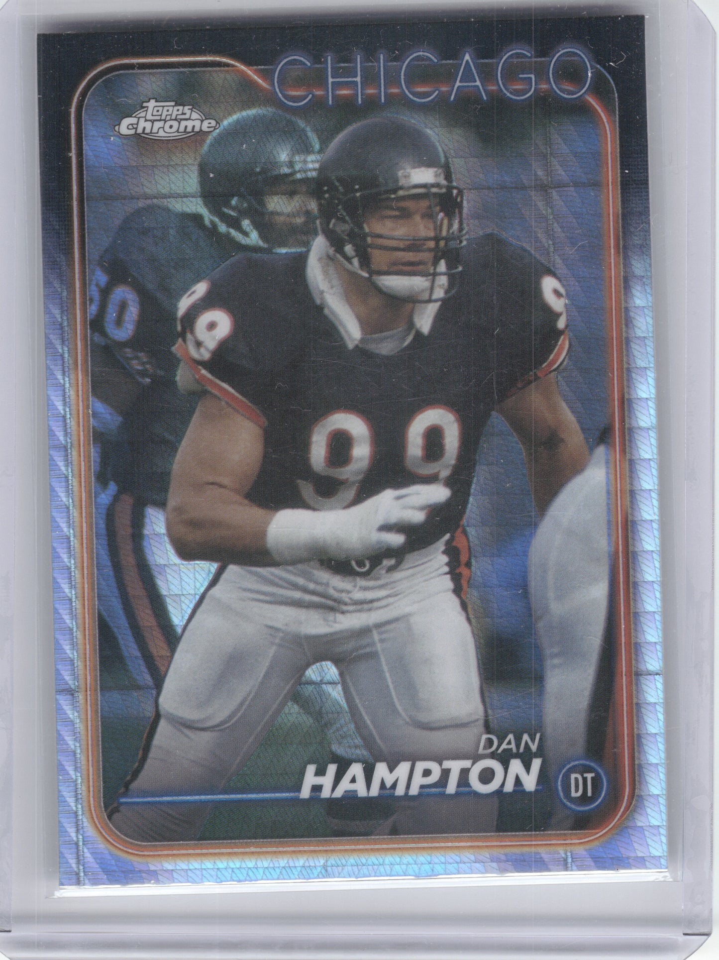 2024 Topps Chrome #22 Dan Hampton Prism Refractor Chicago Bears