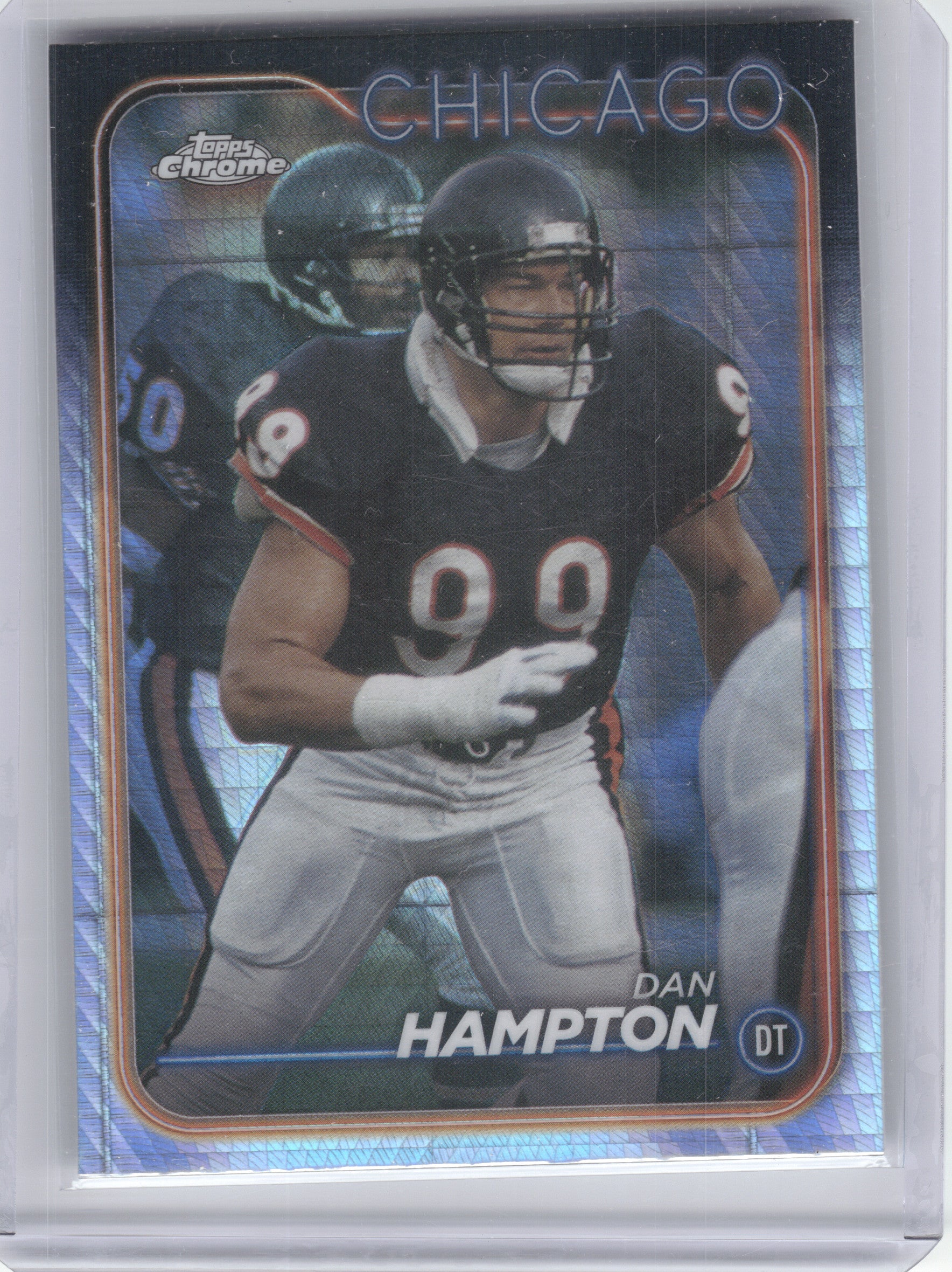 2024 Topps Chrome #22 Dan Hampton Prism Refractor Chicago Bears