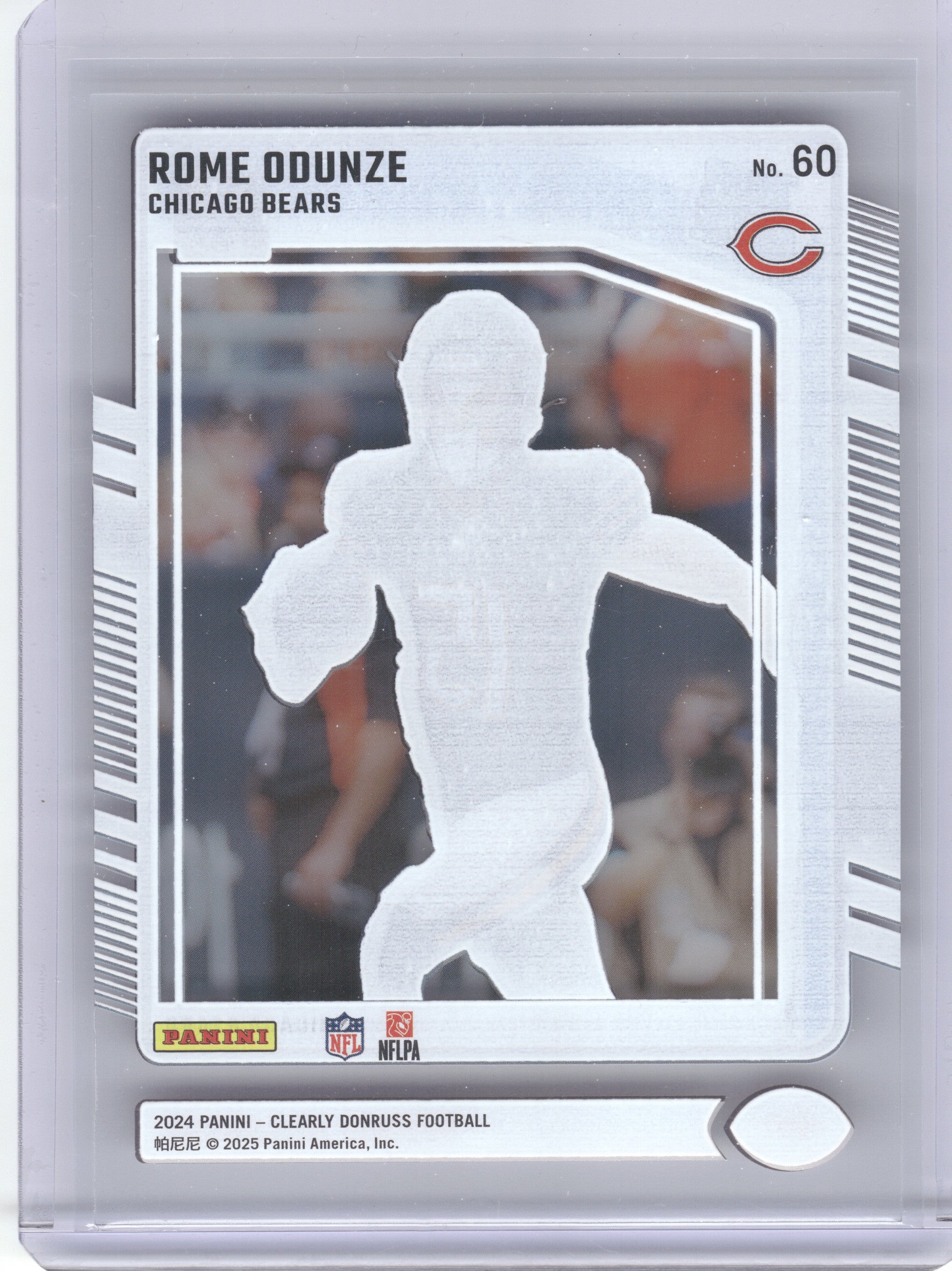 2024 Clearly Donruss #60 Rome Odunze Chicago Bears RC