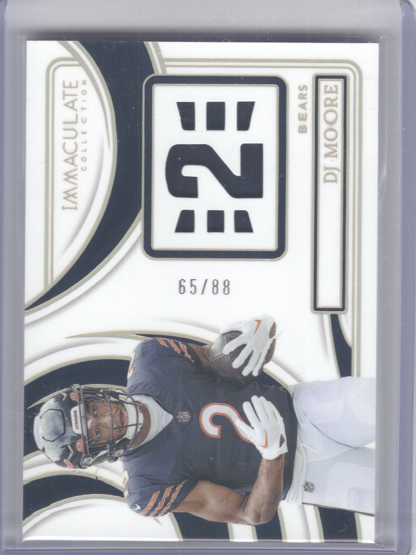 2024 Panini Immaculate Collection #INM-DJM DJ Moore Immaculate Numbers Memorabilia #/88 Chicago Bears SN,MEM