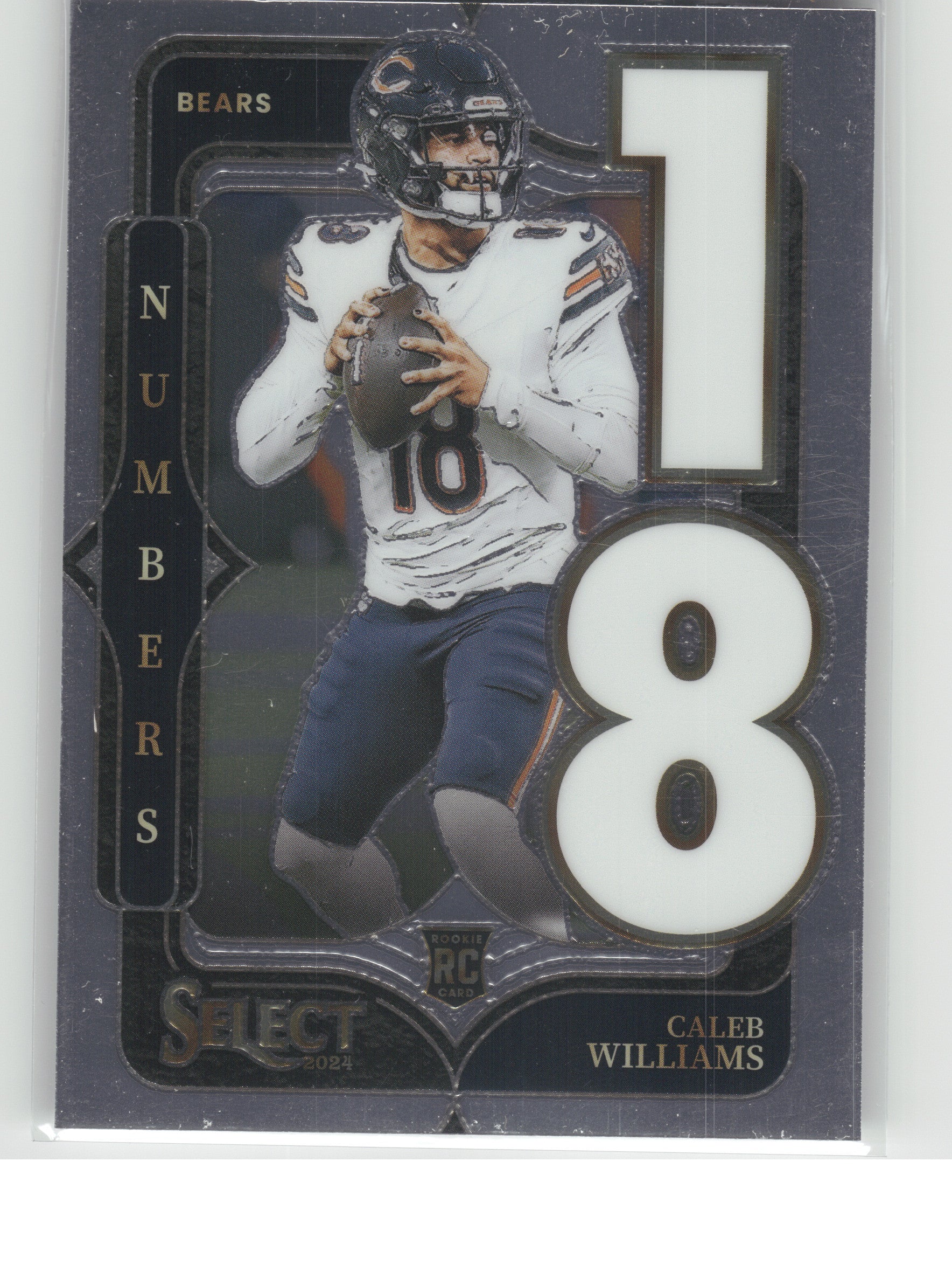 2024 Panini Select #19 Caleb Williams Select Numbers Chicago Bears