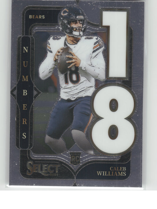 2024 Panini Select #19 Caleb Williams Select Numbers Chicago Bears