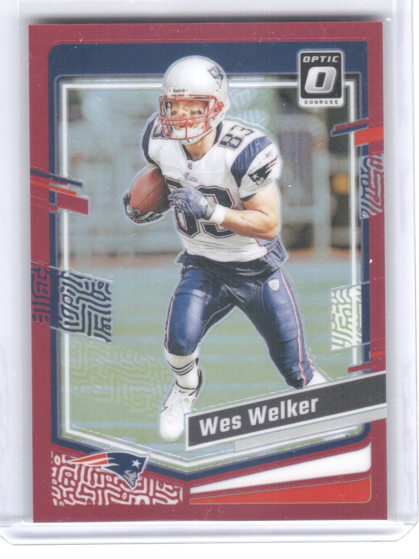 2023 Donruss Optic #133 Wes Welker Red #/99 New England Patriots SN
