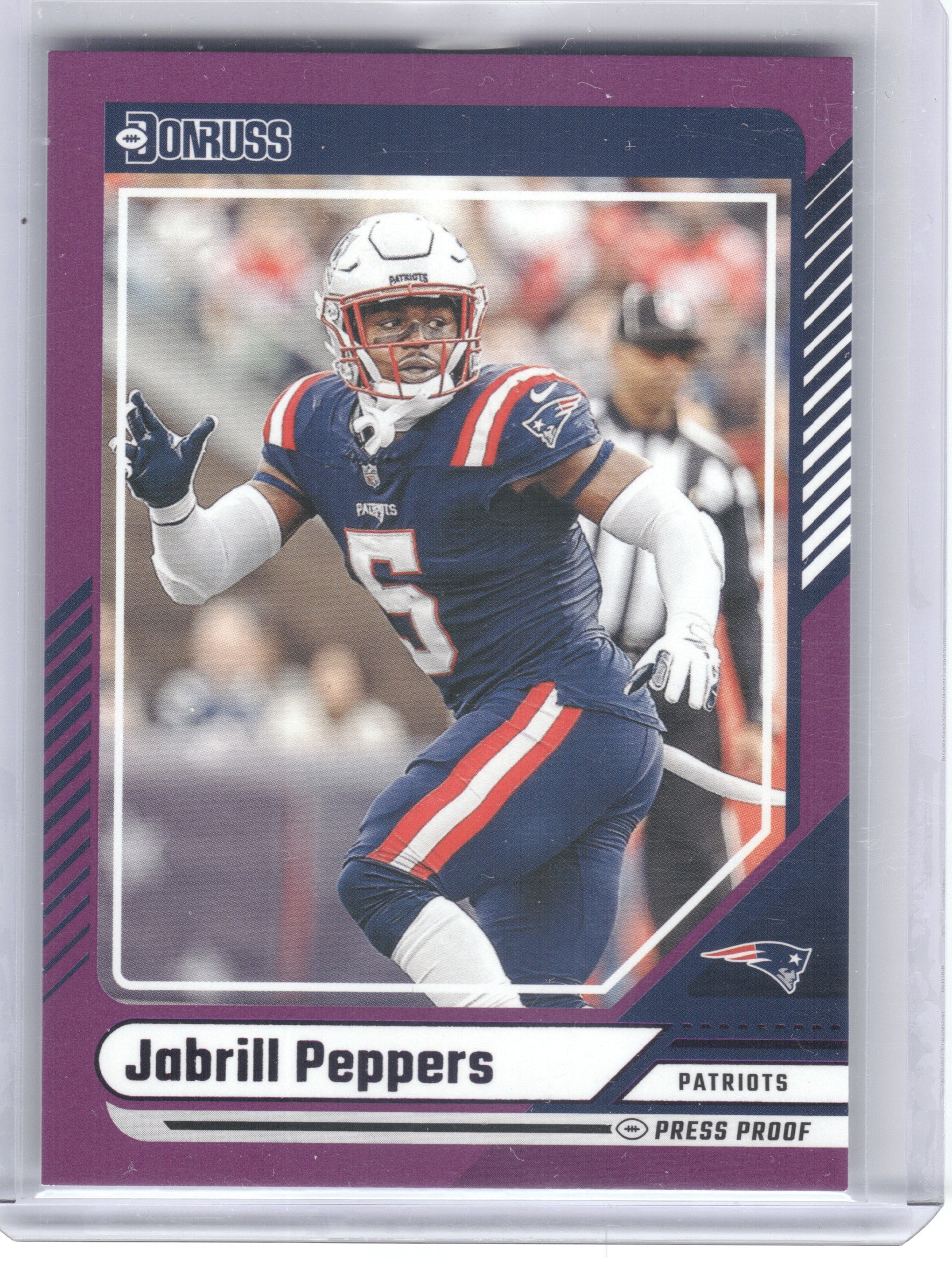 2024 Donruss #296 Jabrill Peppers Press Proof Purple New England Patriots