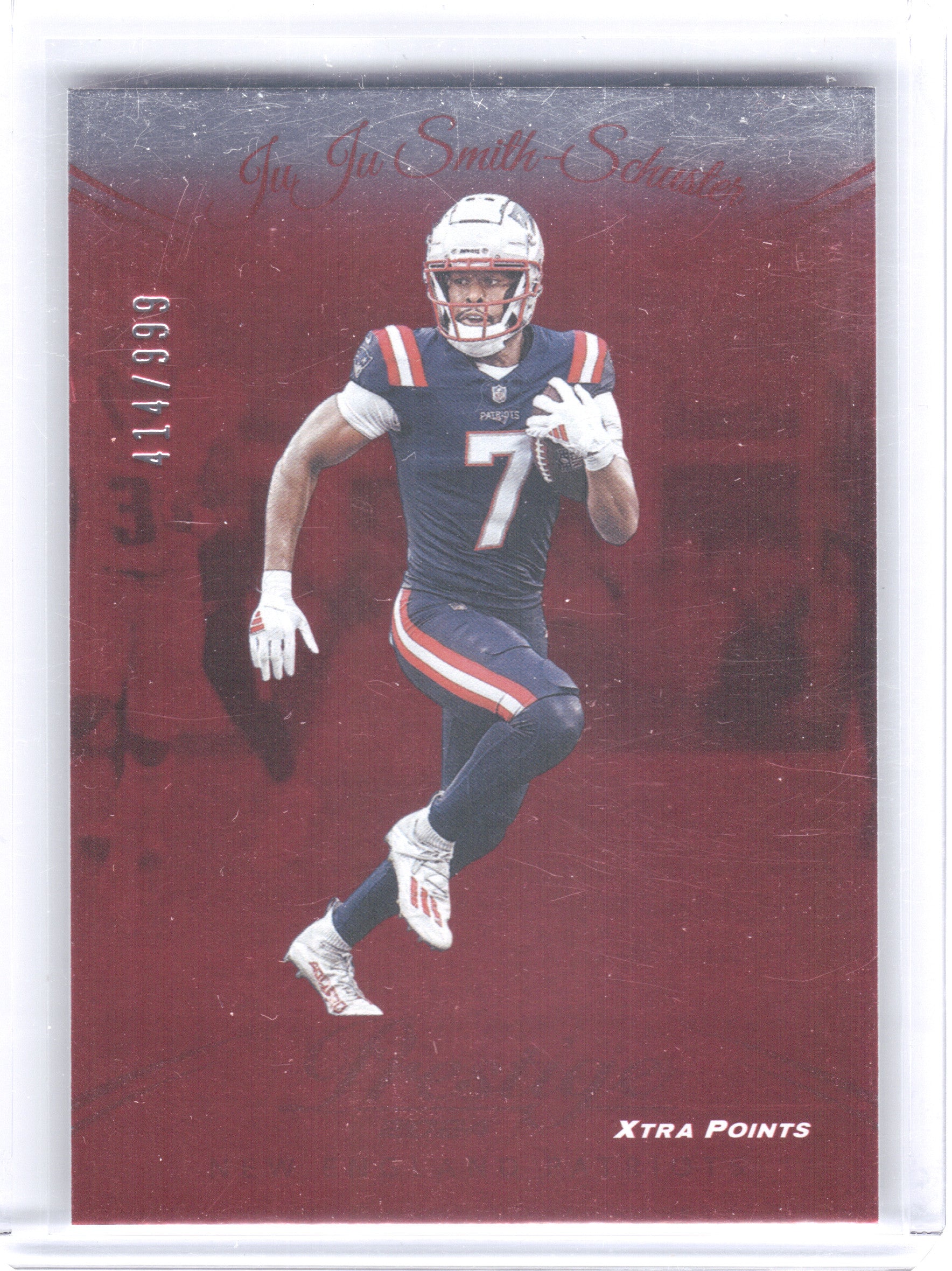2024 Panini Prestige #203 JuJu Smith-Schuster Red Xtra Points #/999 New England Patriots SN